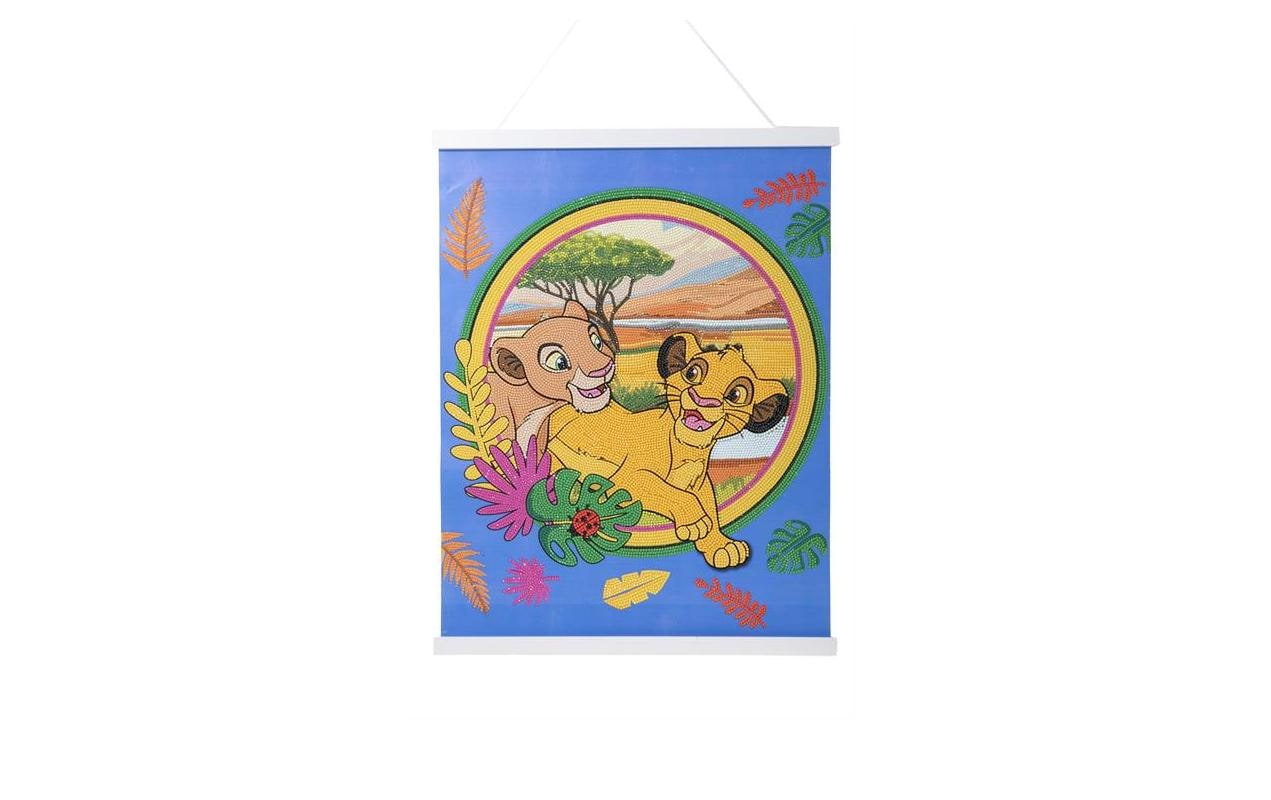 CRAFT Buddy Bastelset Lion King Crystal Art Scroll 40 x 50 cm