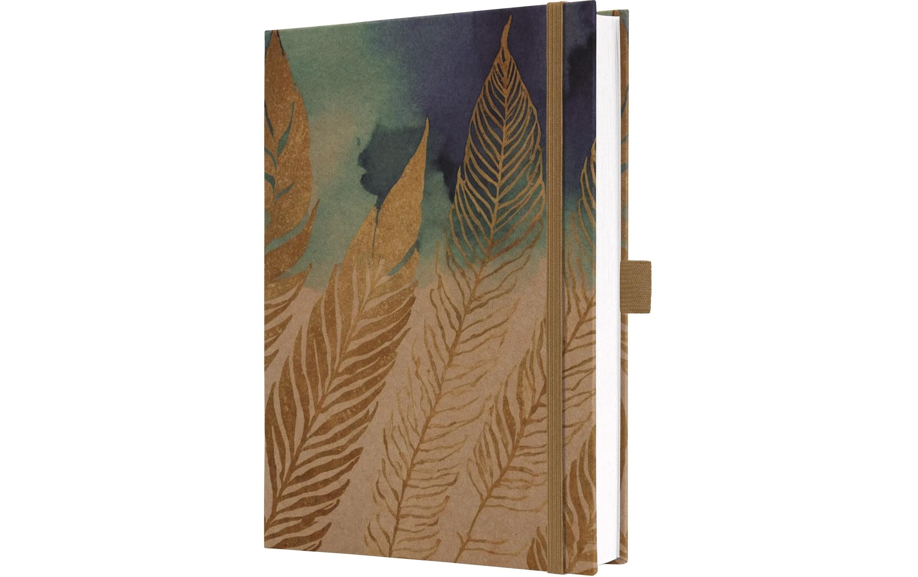 Jolie Notizbuch Pure Feathers, A5, Liniert, Braun