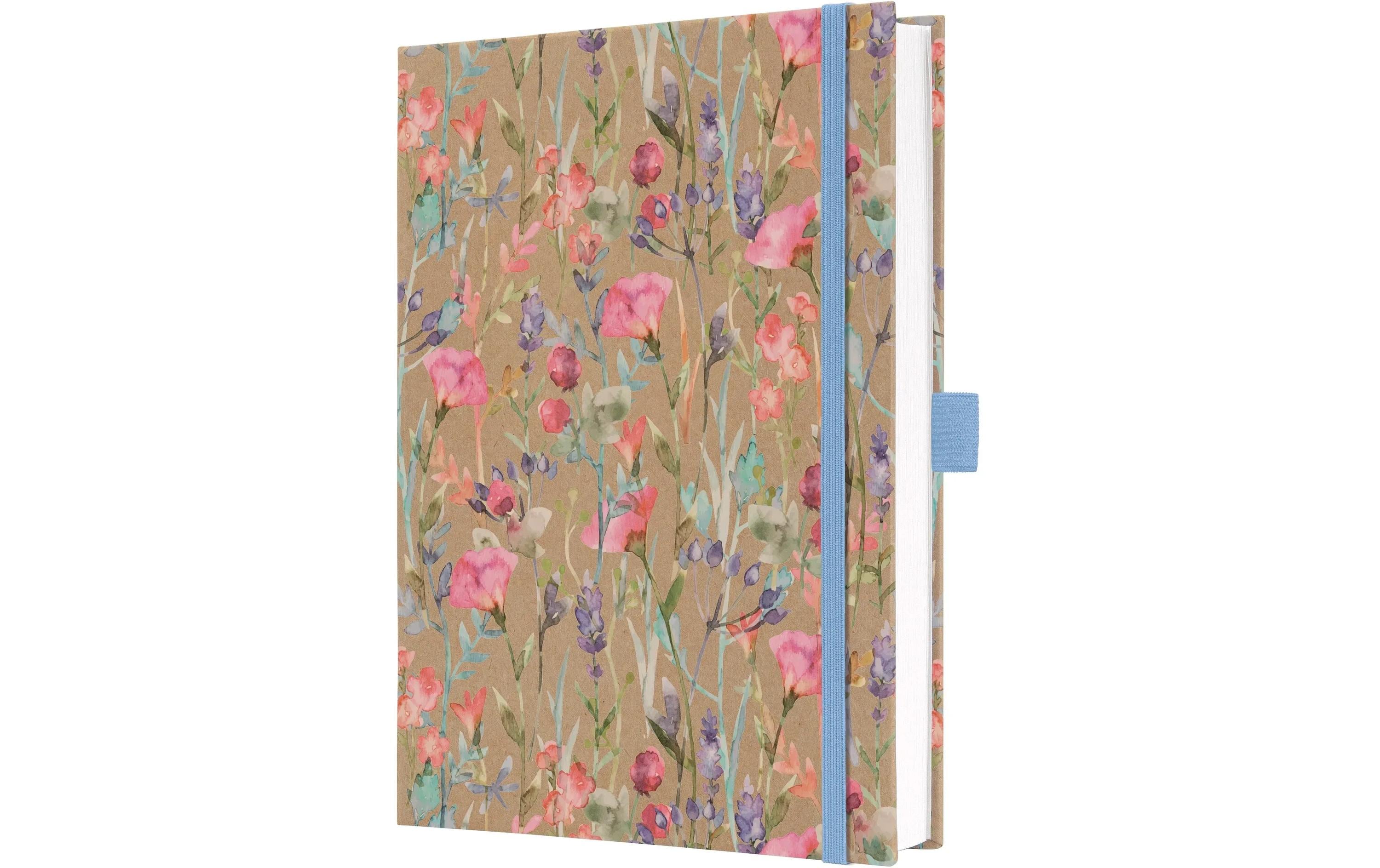 Jolie Notizbuch Pure Wildflower, A5, Liniert, Blau/Rosa