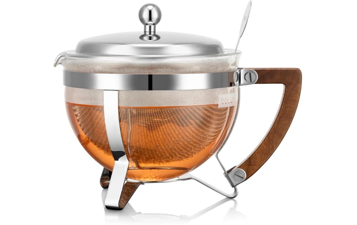 Bodum Teekanne mit Edelstahlfilter Chambord verchromt, 1 l
