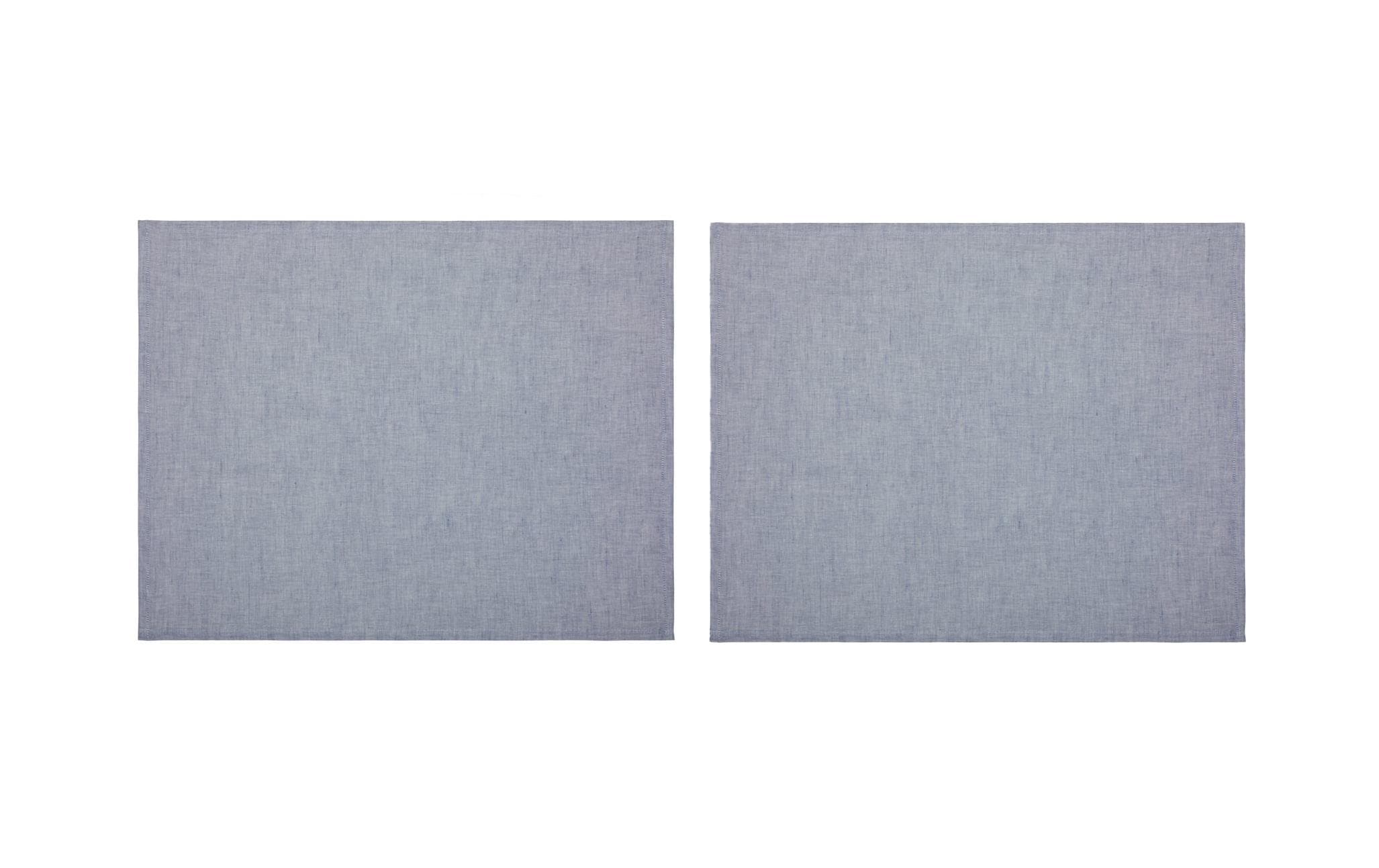 Urbanara Tischset Tolosa, 2 Stück, 38 cm x 50 cm, Blau