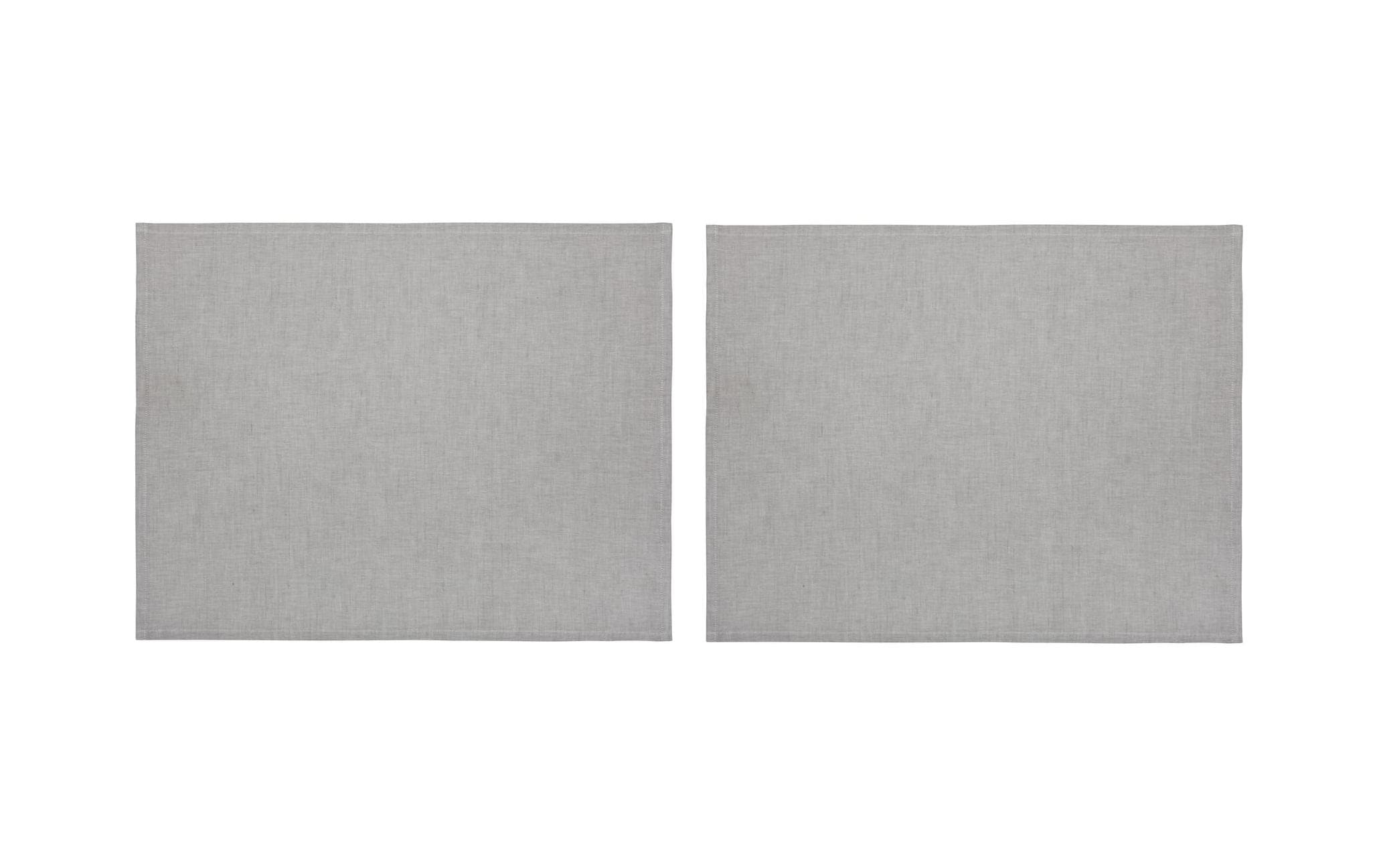 Urbanara Tischset Tolosa, 2 Stück, 38 cm x 50 cm, Grau