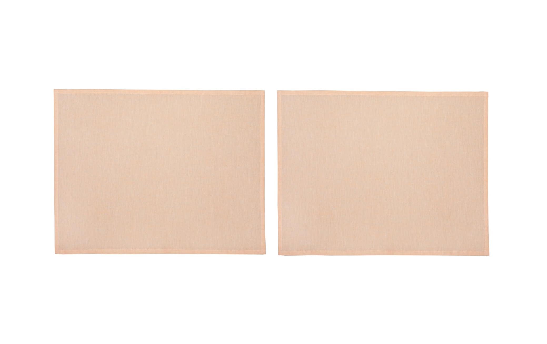 Urbanara Tischset Tolosa, 2 Stück, 38 cm x 50 cm, Pfirsich