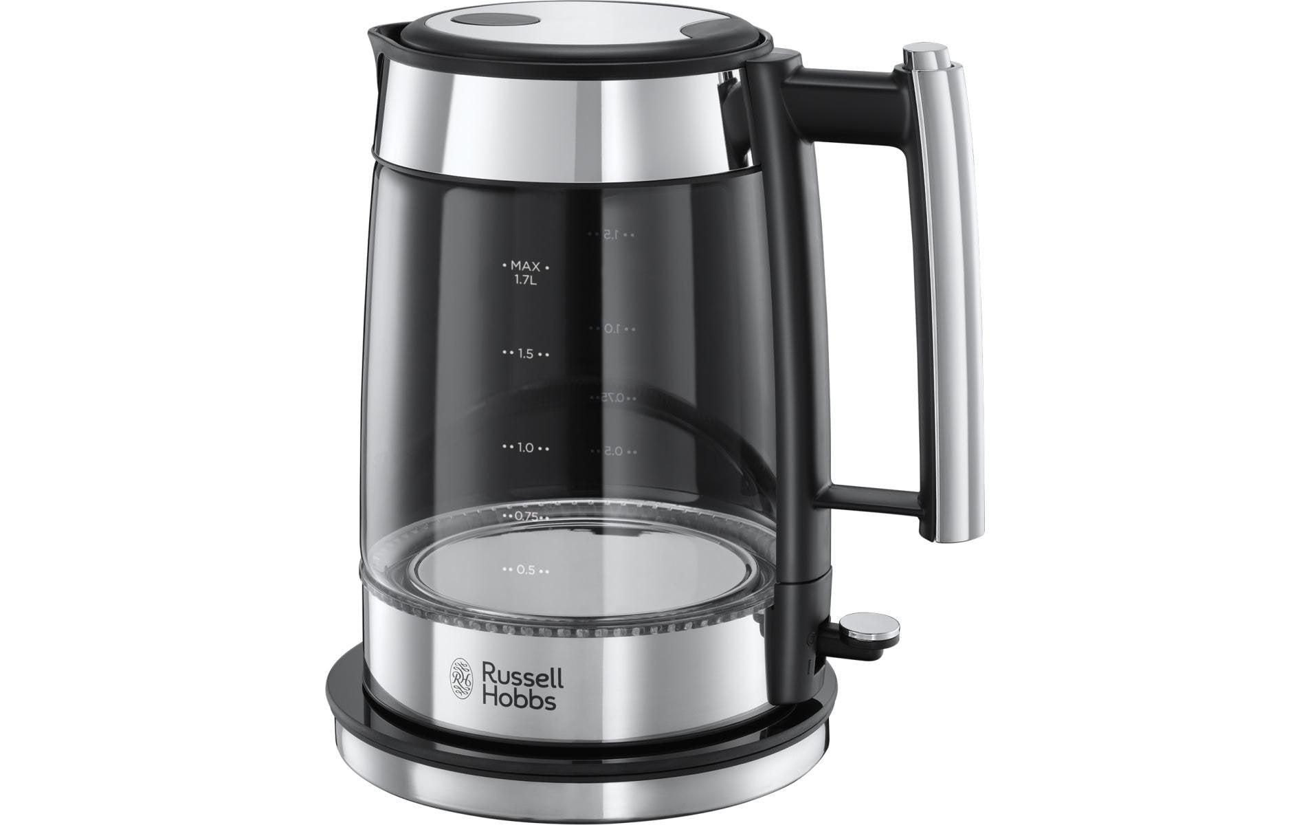 Russell Hobbs Wasserkocher Elegance 1.7 l, Silber/Transparent