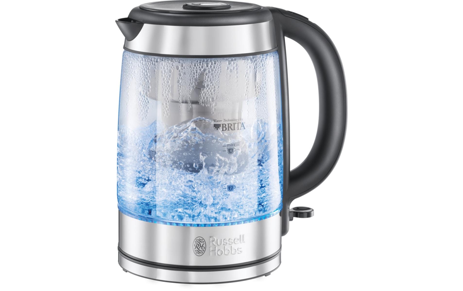 Russell Hobbs Wasserkocher Clarity 1.5 l, Silber/Transparent
