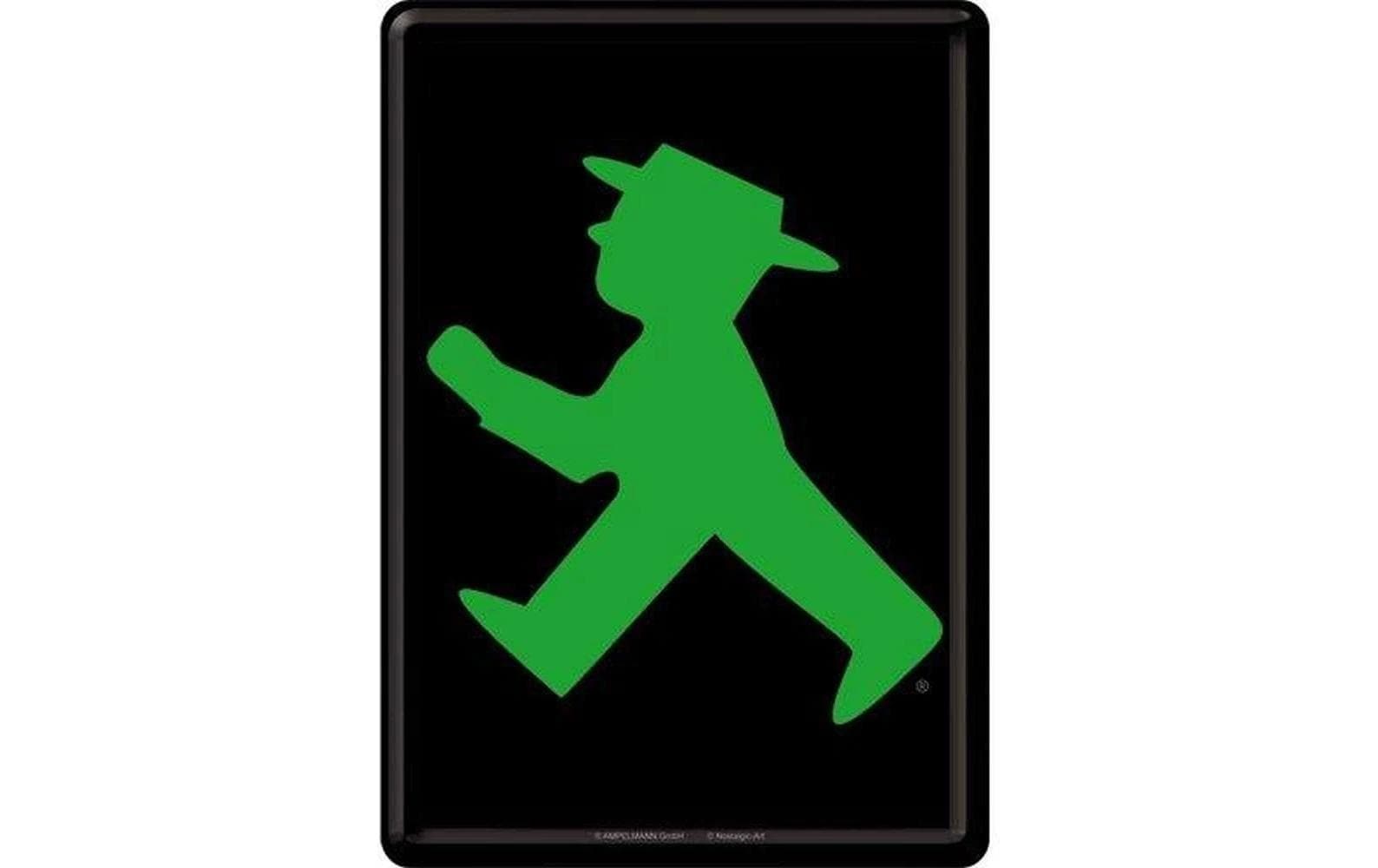 Nostalgic Art Postkarte Ampelmann Grün/Schwarz
