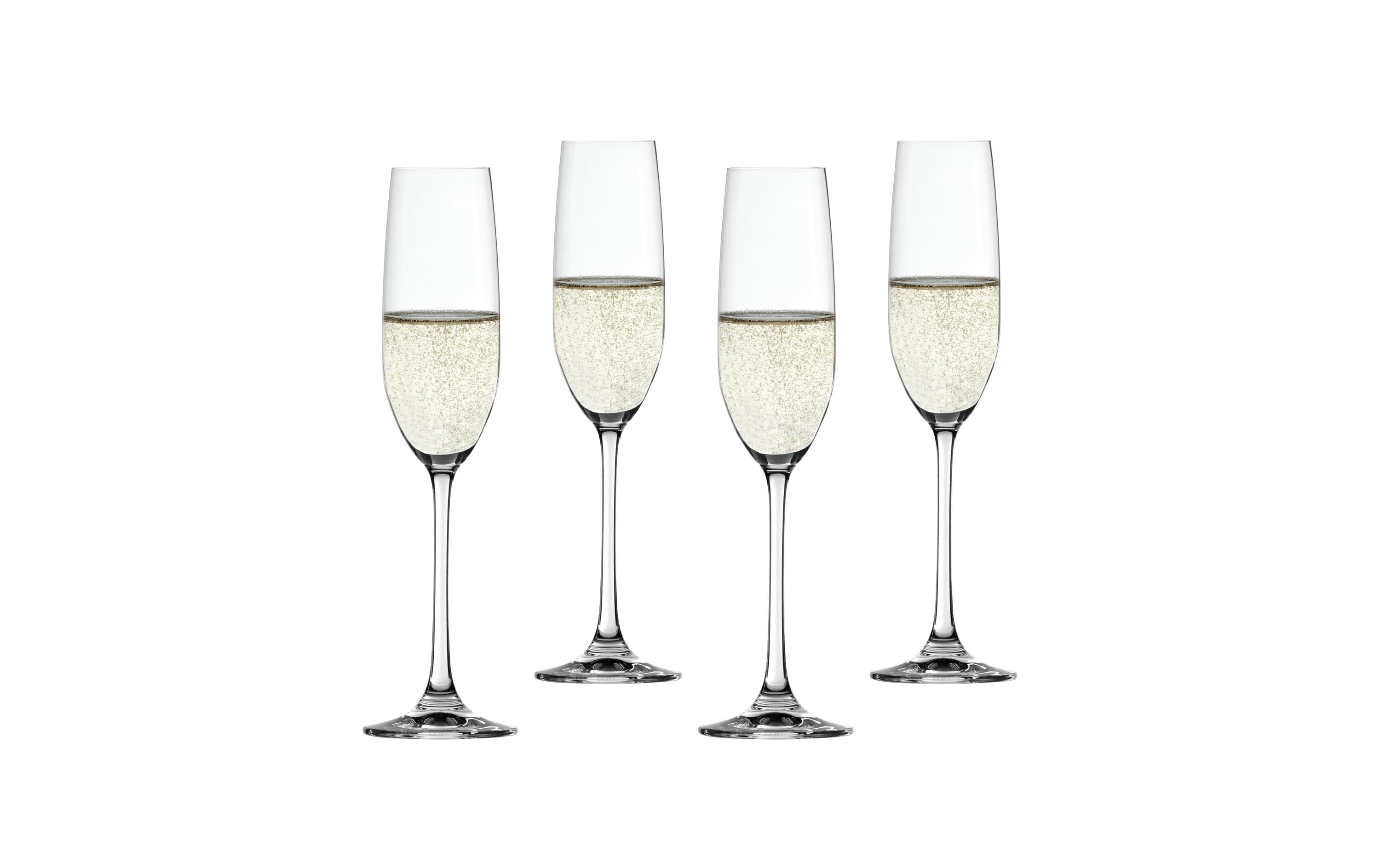 Spiegelau Champagnerglas Salute 210 ml, 4 Stück, Transparent