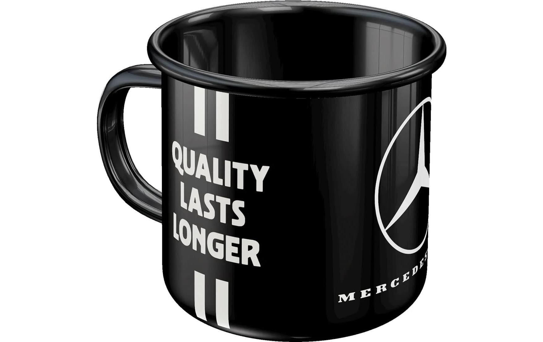 Nostalgic Art Kaffeetasse Mercedes 360 ml, 1 Stück, Schwarz/Weiss