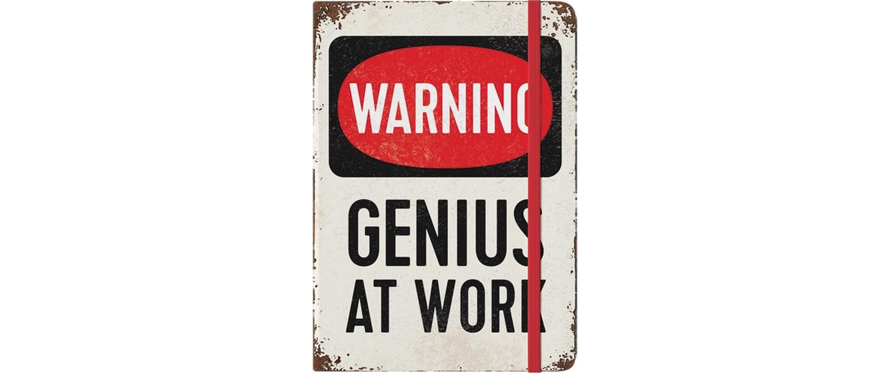 Nostalgic Art Notizbuch Genius at Work A5, Dot, Mehrfarbig