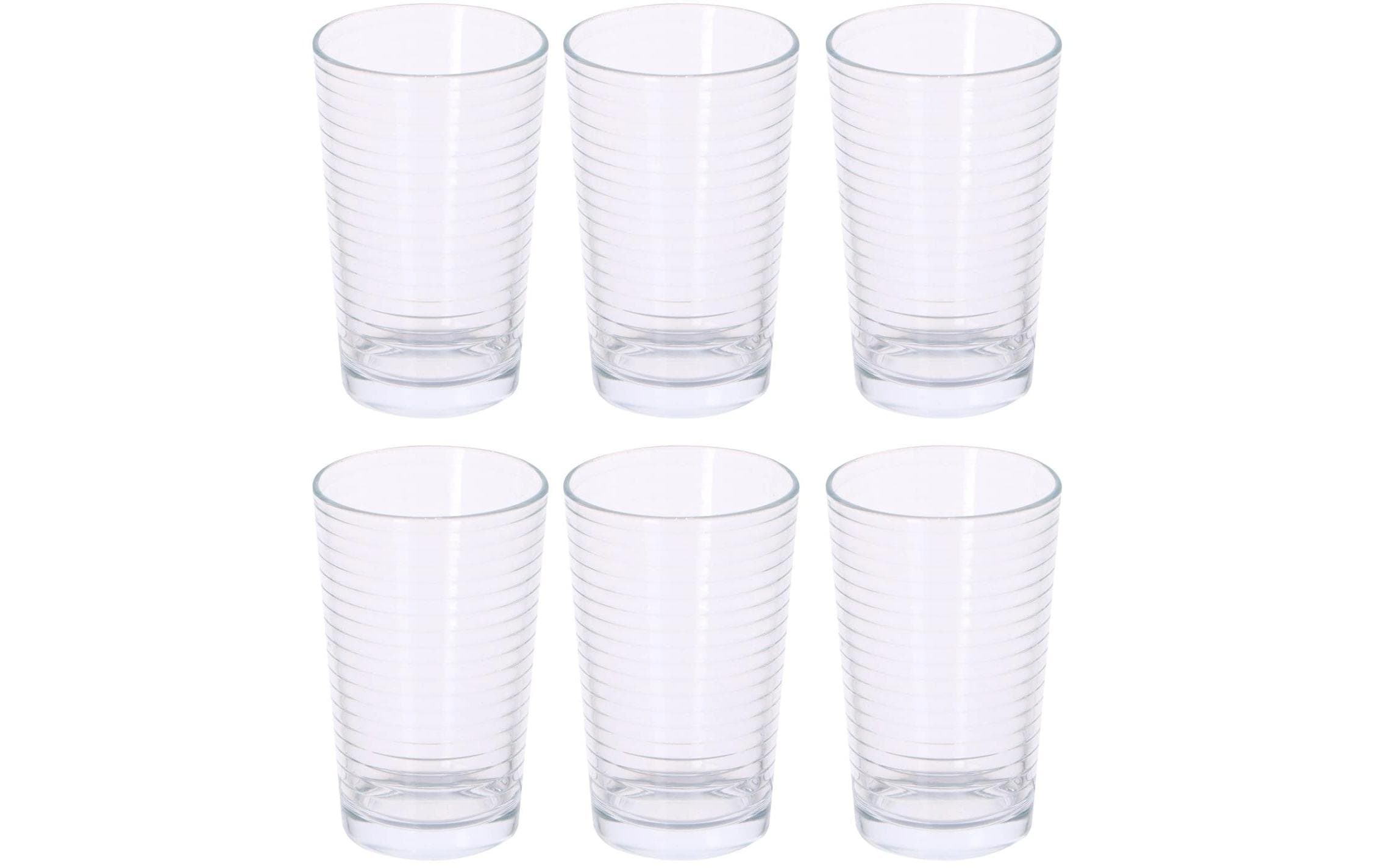 alpina Wassergläser Set 220 ml, 6 Stück, Transparent