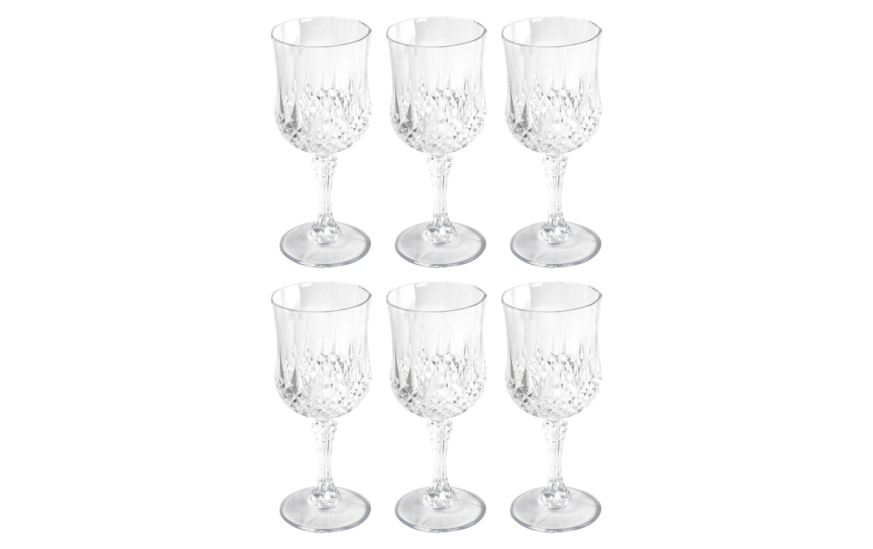 alpina Weingläser mit Kristalleffekt 200 ml, 6 Stück, Transparent