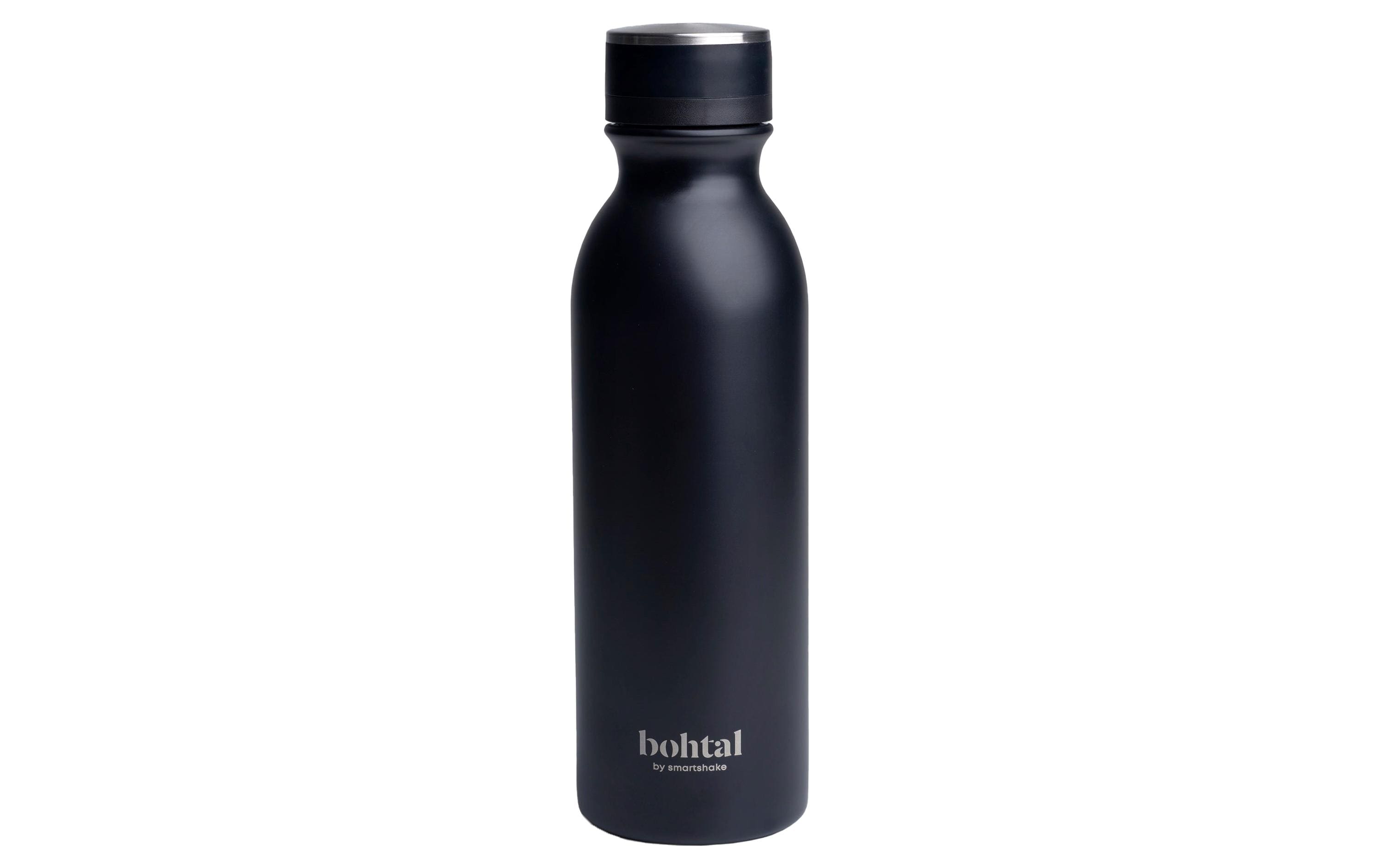 Smartshake Bohtal Isolierte Flasche 600 ml, Schwarz