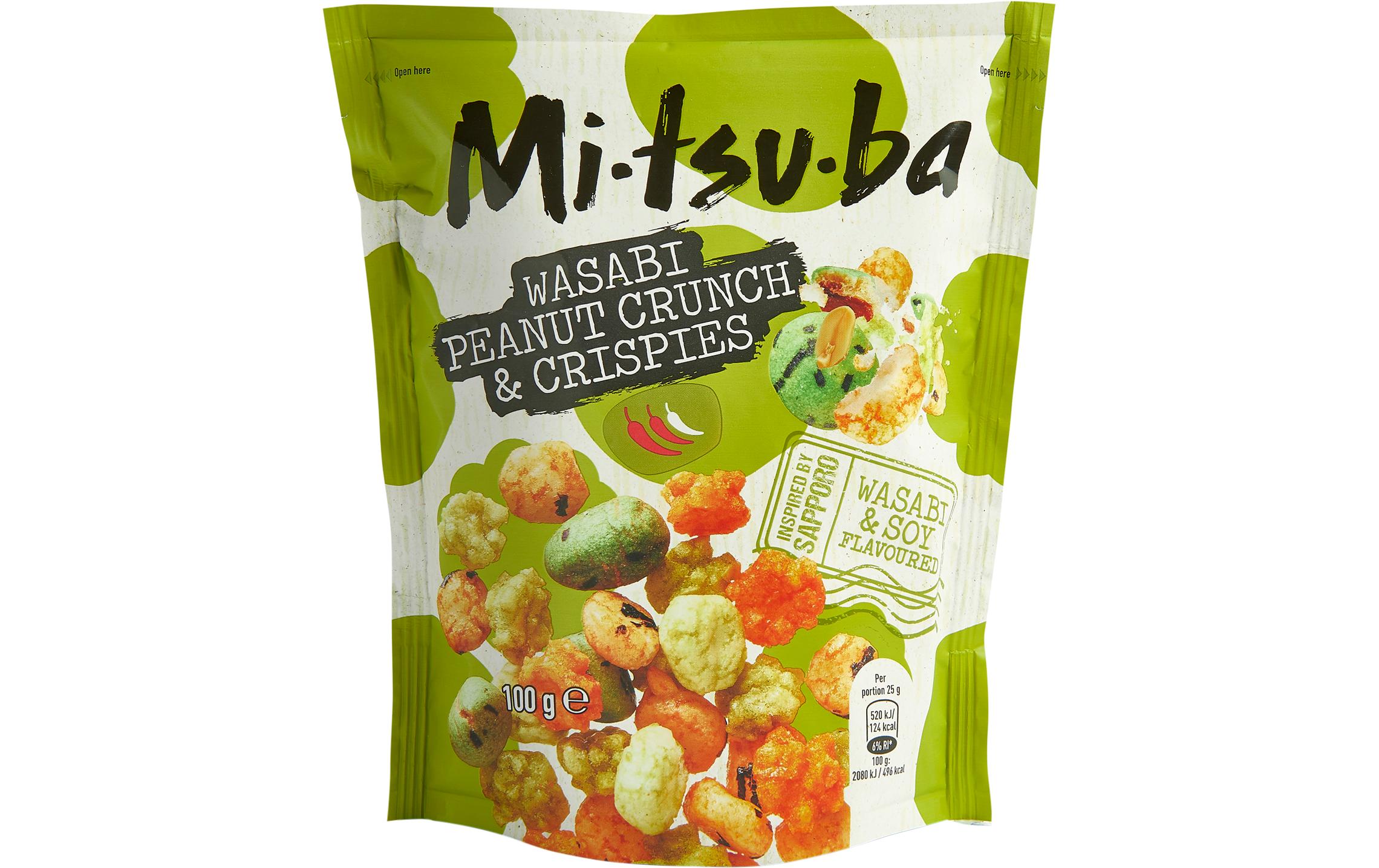 Mitsuba Wasabi Peanut Crunch und Crispies 100 g