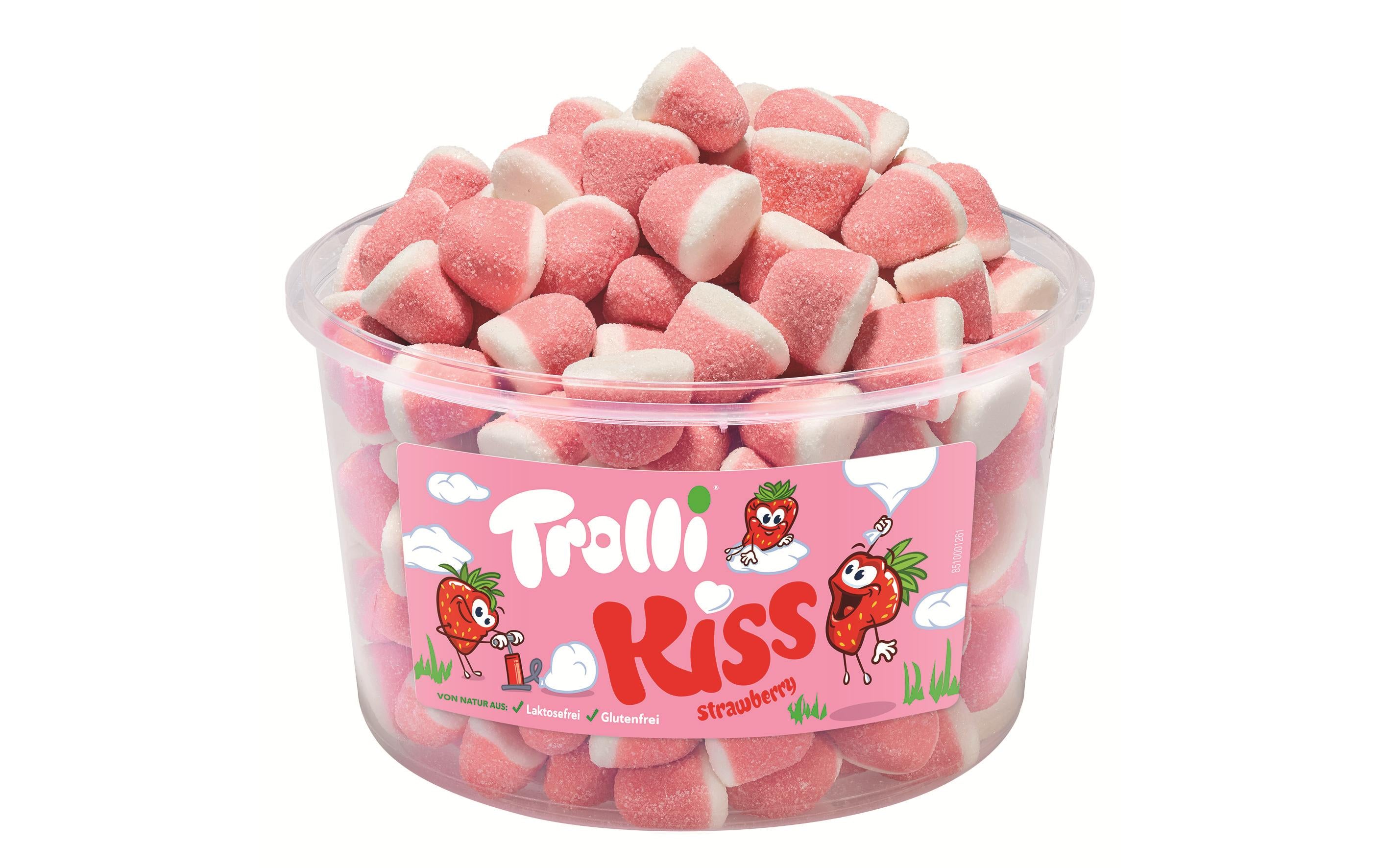 Trolli Gummibonbons Kiss Strawberry Dose 975 g
