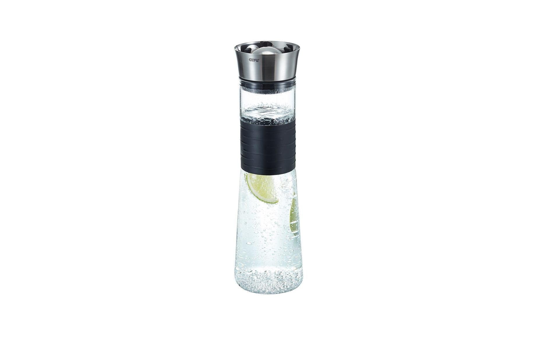 GEFU Karaffe Cascada 1 l, Schwarz/Transparent