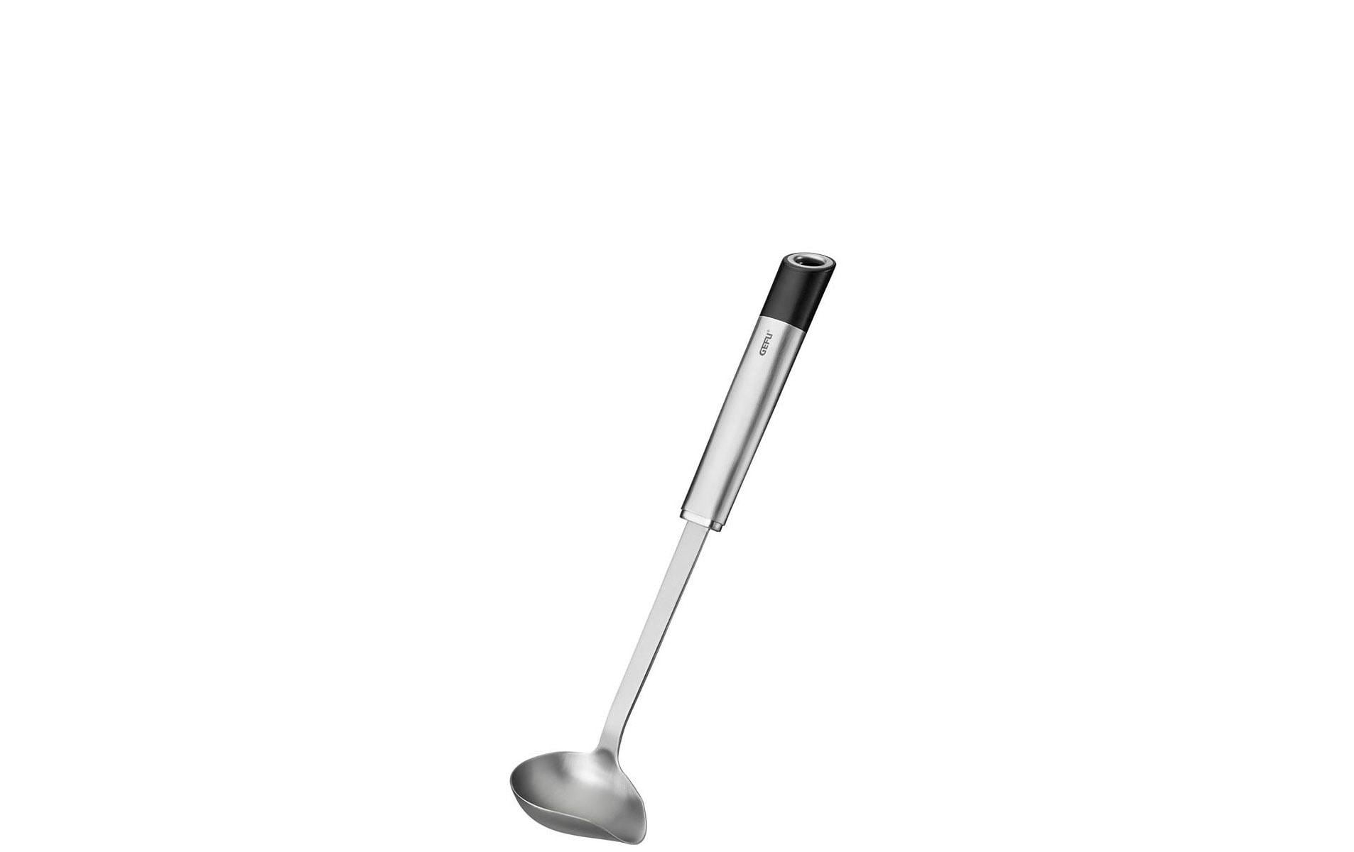 GEFU Saucenlöffel Primeline 30.9 cm, Schwarz/Silber