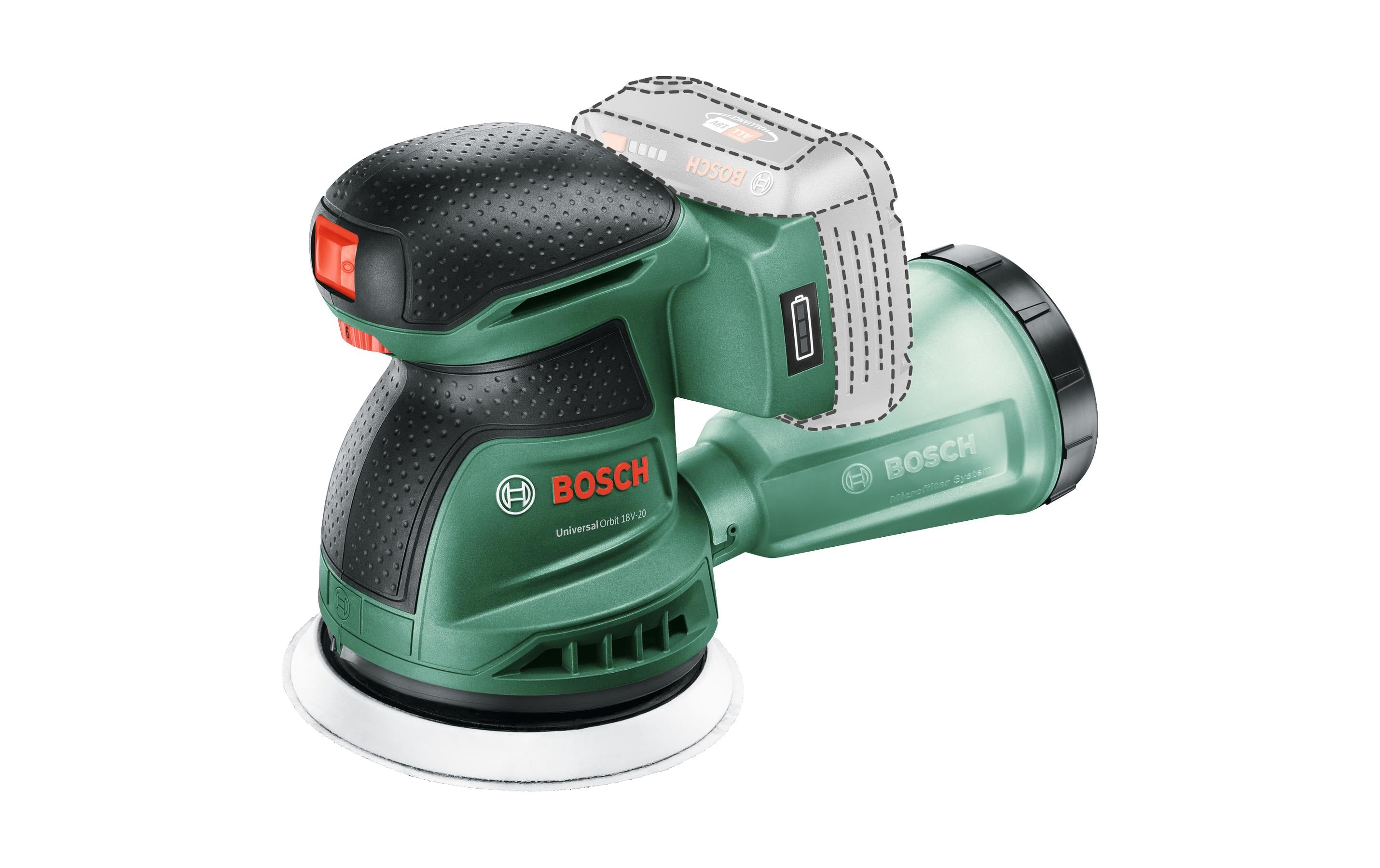 Bosch Akku-Exzenterschleifer UniversalOrbit 18 V-20