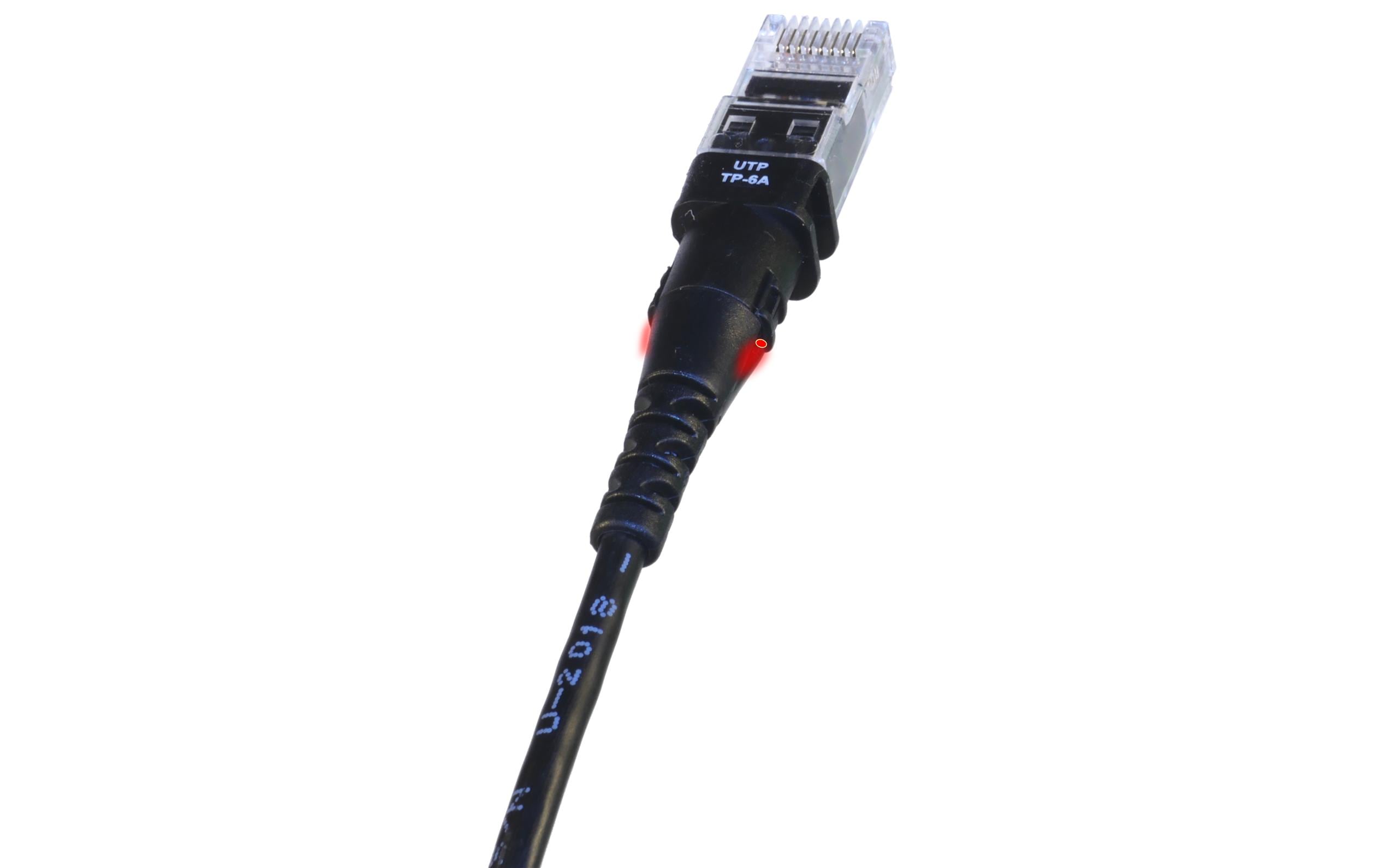 Patchsee Patchkabel ThinPATCH Cat 6A, U/UTP, 15.2 m, Schwarz
