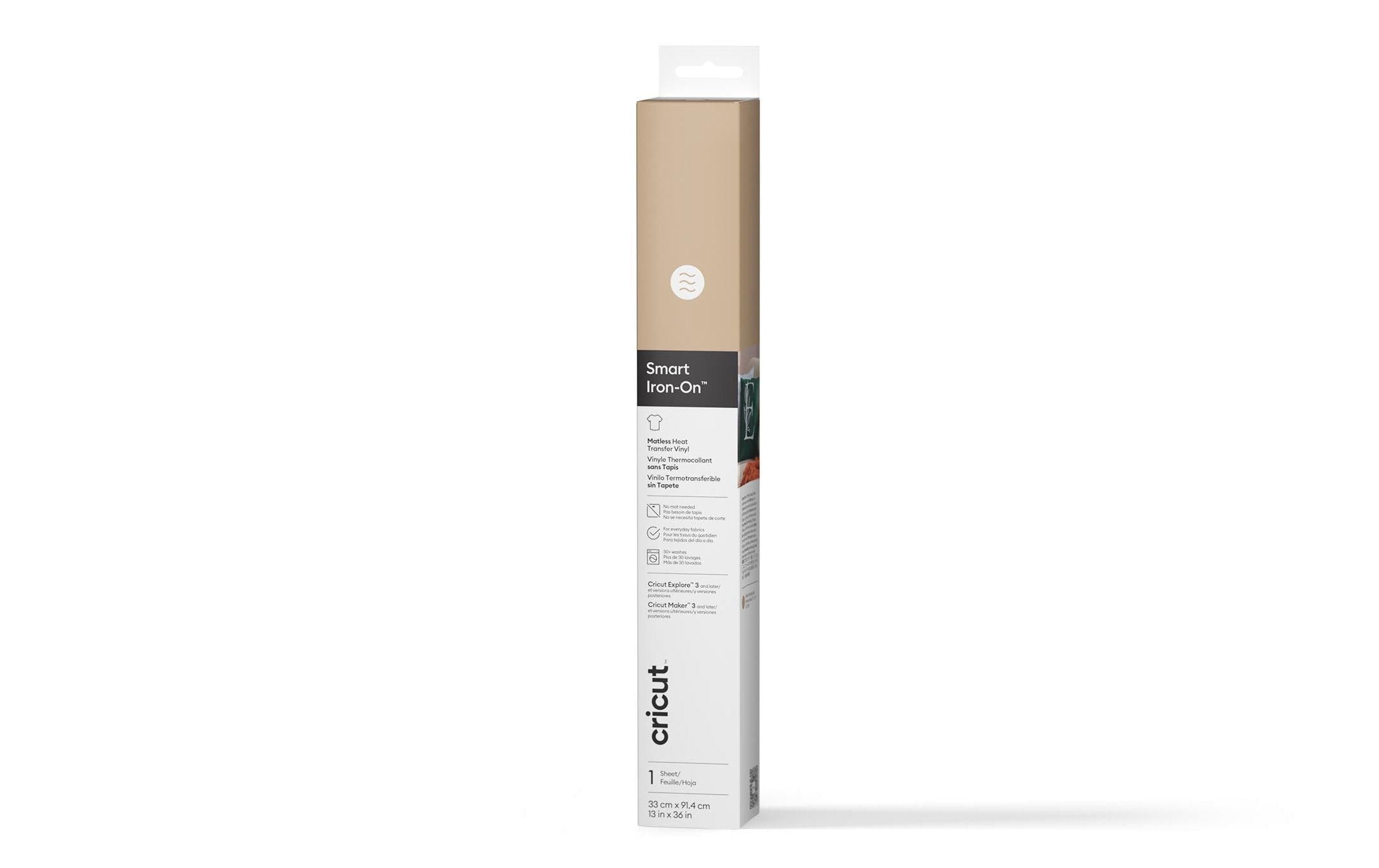 Cricut Aufbügelfolie Smart 33 x 91.4 cm, 1 Stück, Gold
