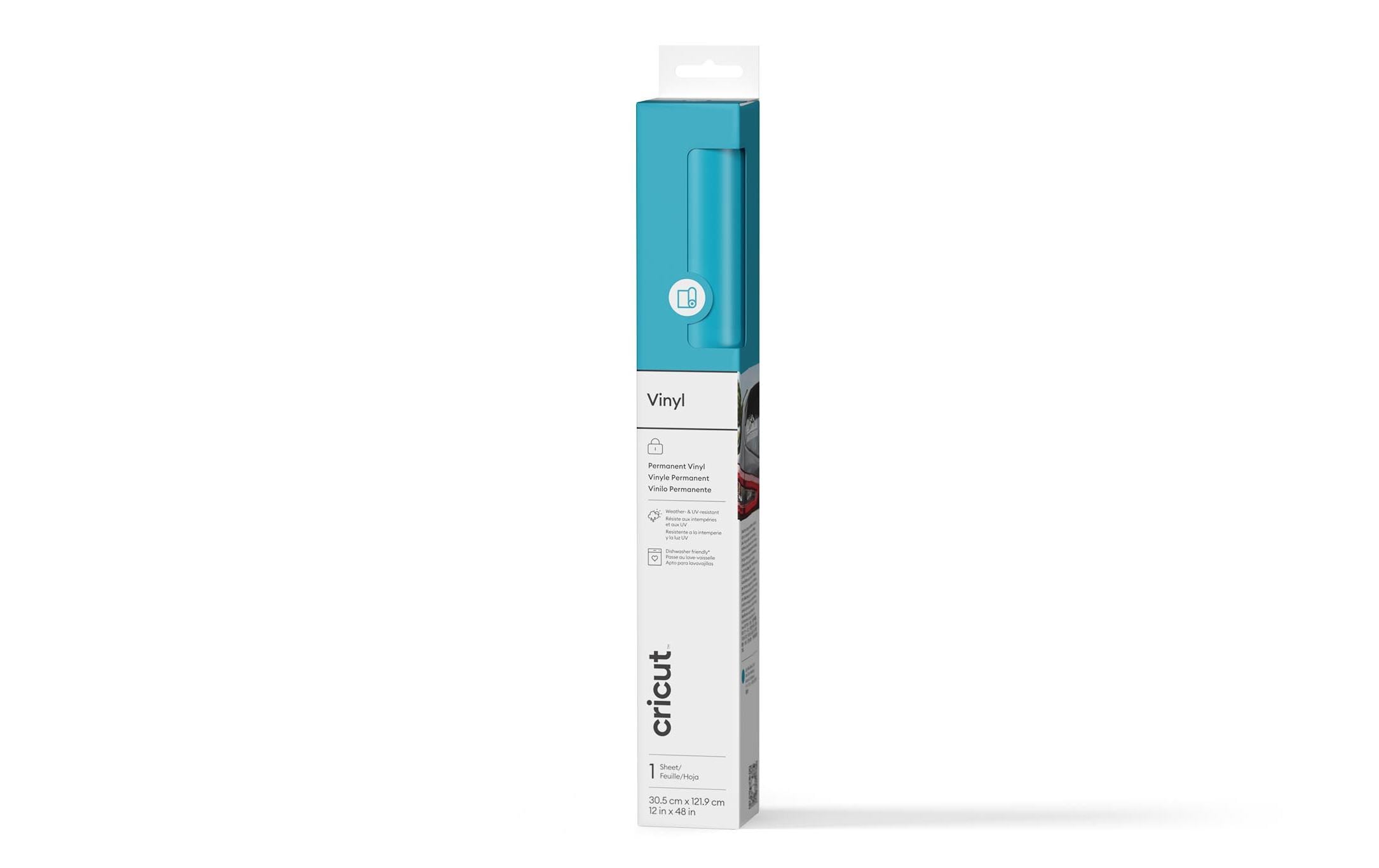 Cricut Vinylfolie Permanent 30.5 x 122 cm, 1 Stück, Hellblau