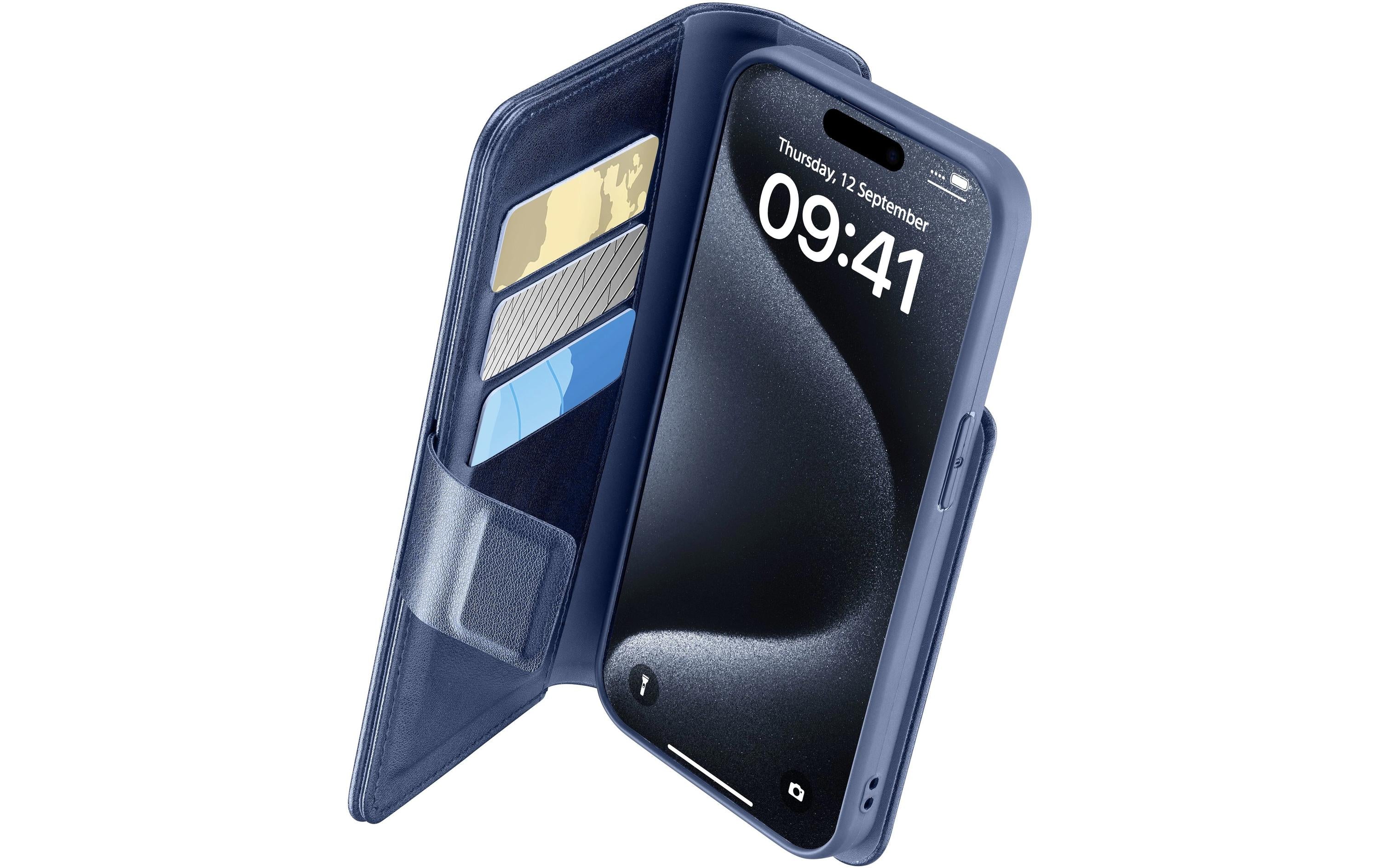 Cellular Line Book Cover Book Agenda 2 iPhone 15 Pro Max Blau