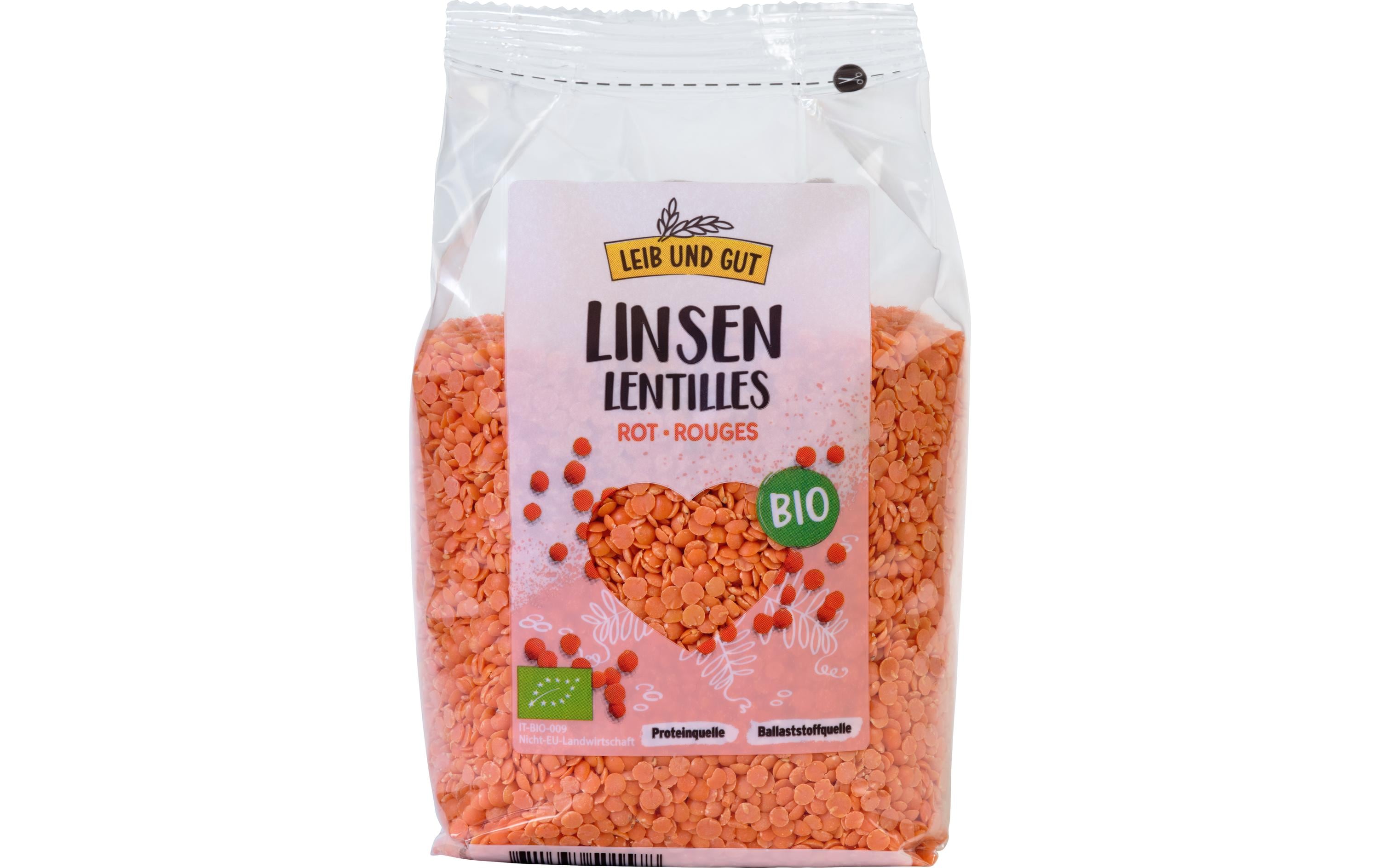 Leib und Gut Bio Linsen rot 500 g