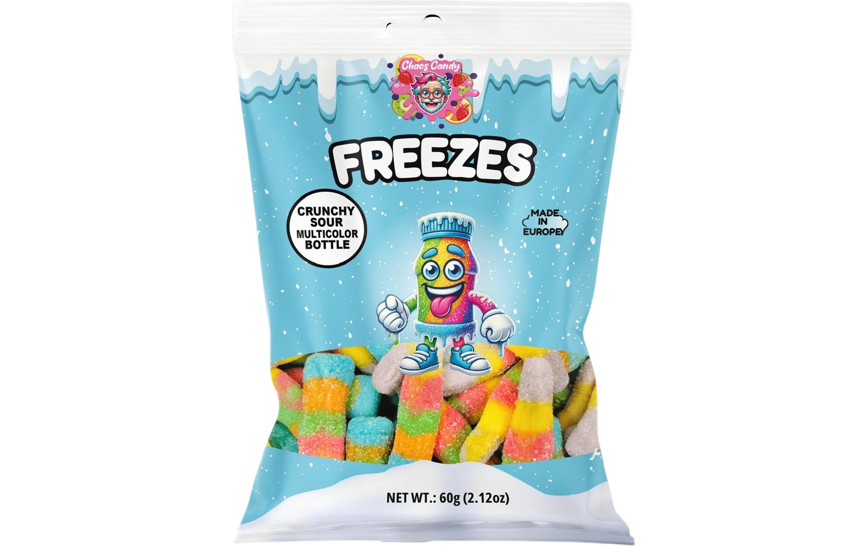 Freezes Gummibonbons Multicolor Bottles gefriergetrocknet 60 g