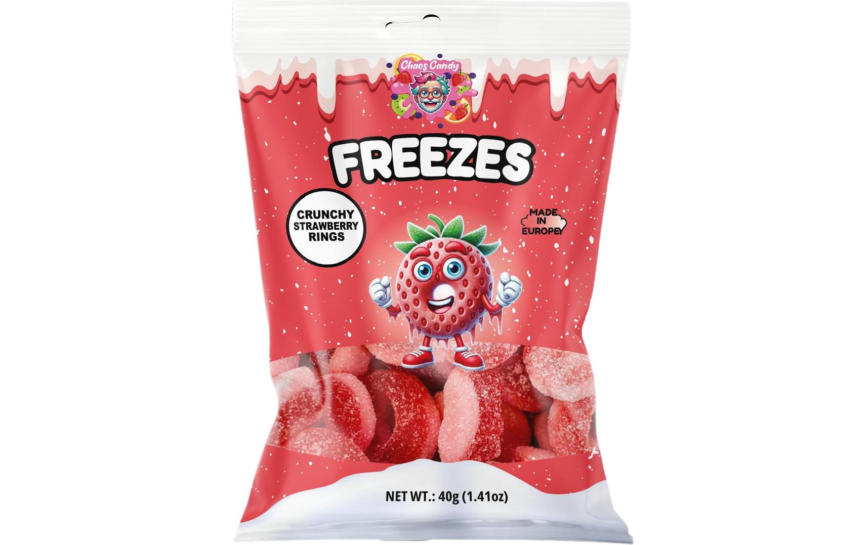 Freezes Gummibonbons Strawberry Rings gefriergetrocknet 40 g