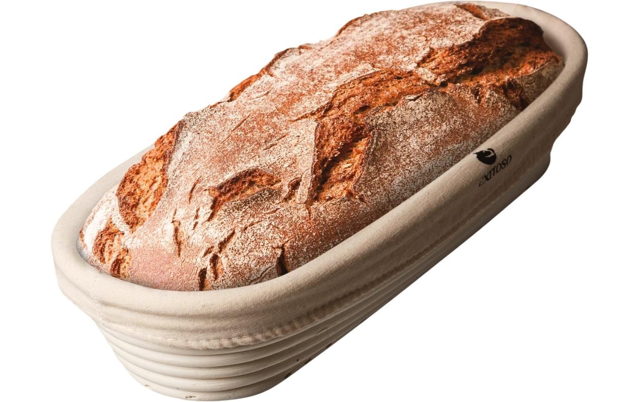 Exitoso Gärkorb Beige/Weiss Ø35 x 15 cm