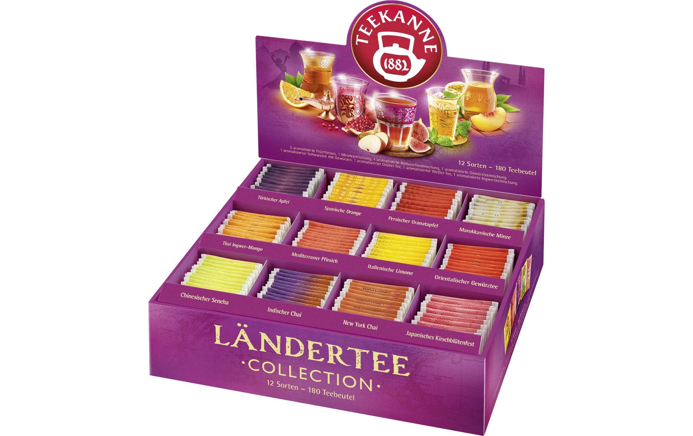 Teekanne Teebeutel Ländertee Collection Box 180 Stück