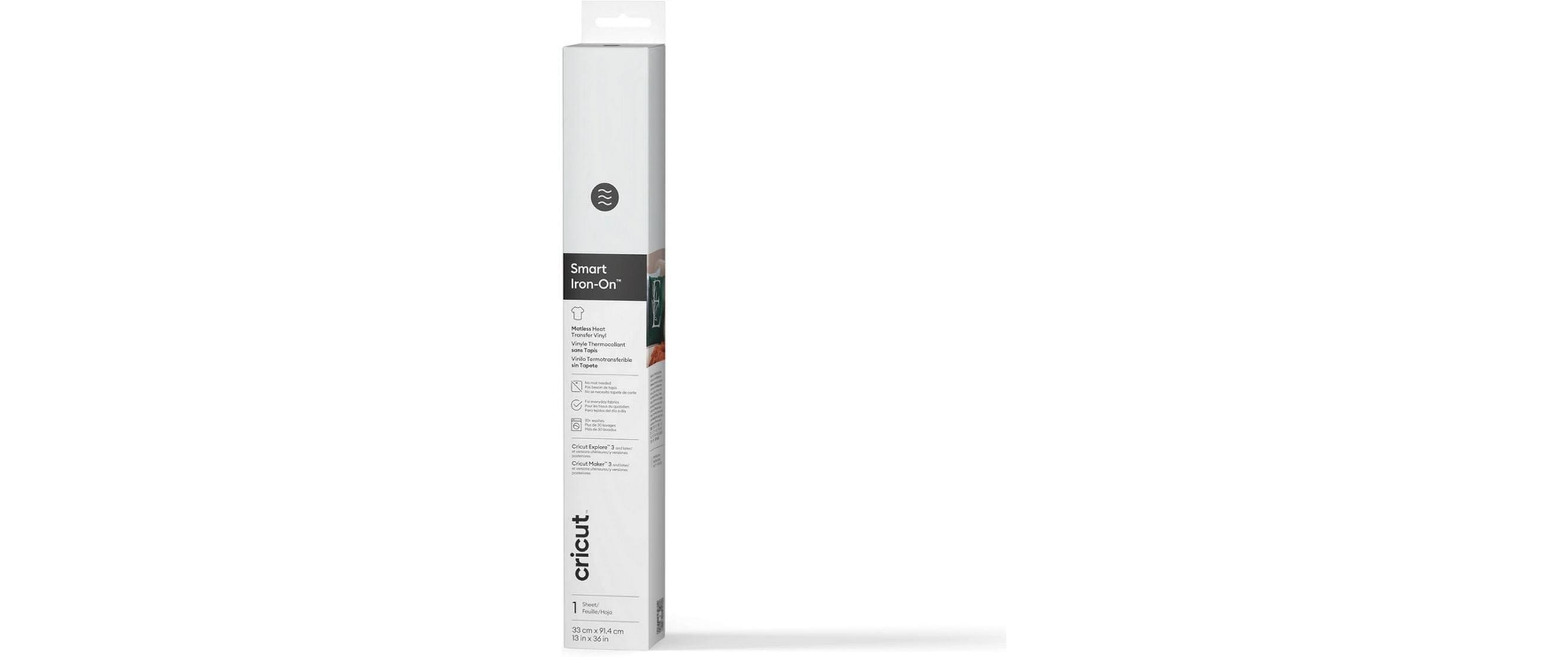 Cricut Aufbügelfolie Smart Iron-On 33 x 91.4 cm, Weiss