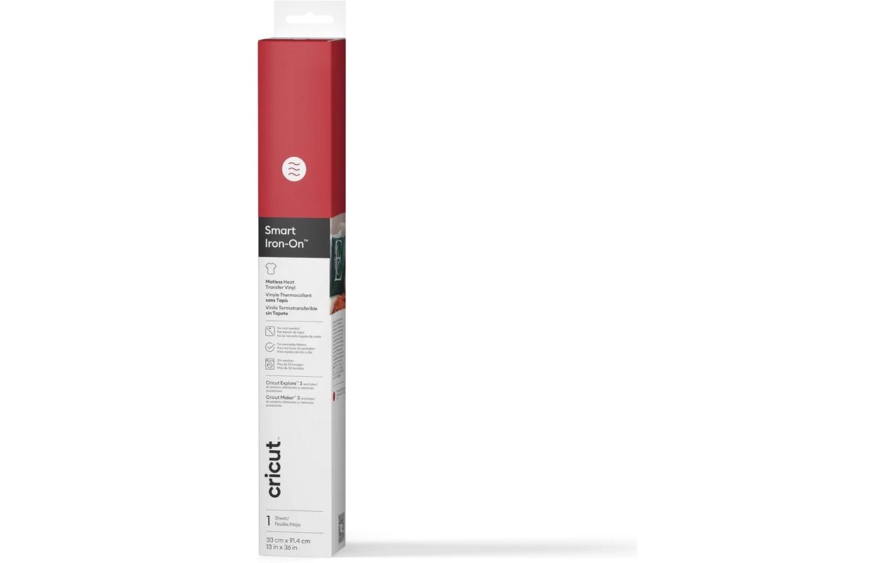 Cricut Aufbügelfolie Smart Iron-On 33 x 91.4 cm, Rot