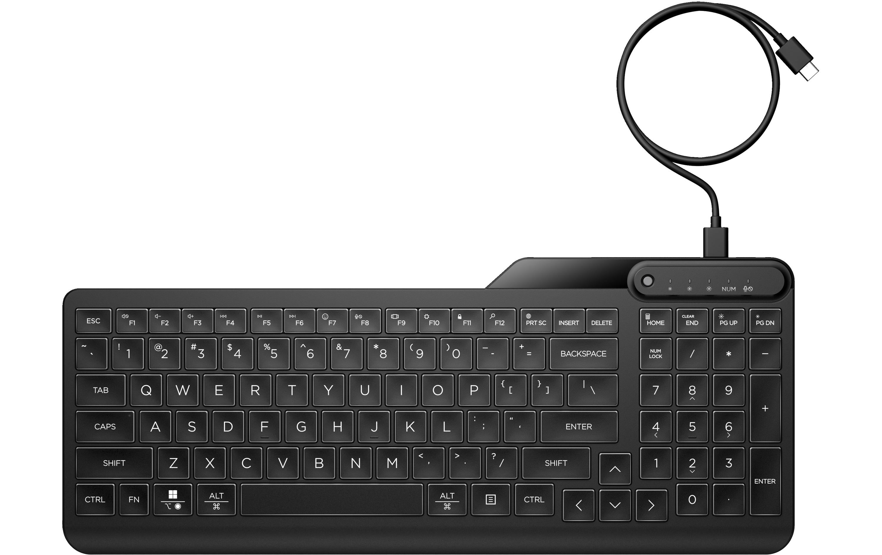 HP Tastatur 405 Backlit Wired
