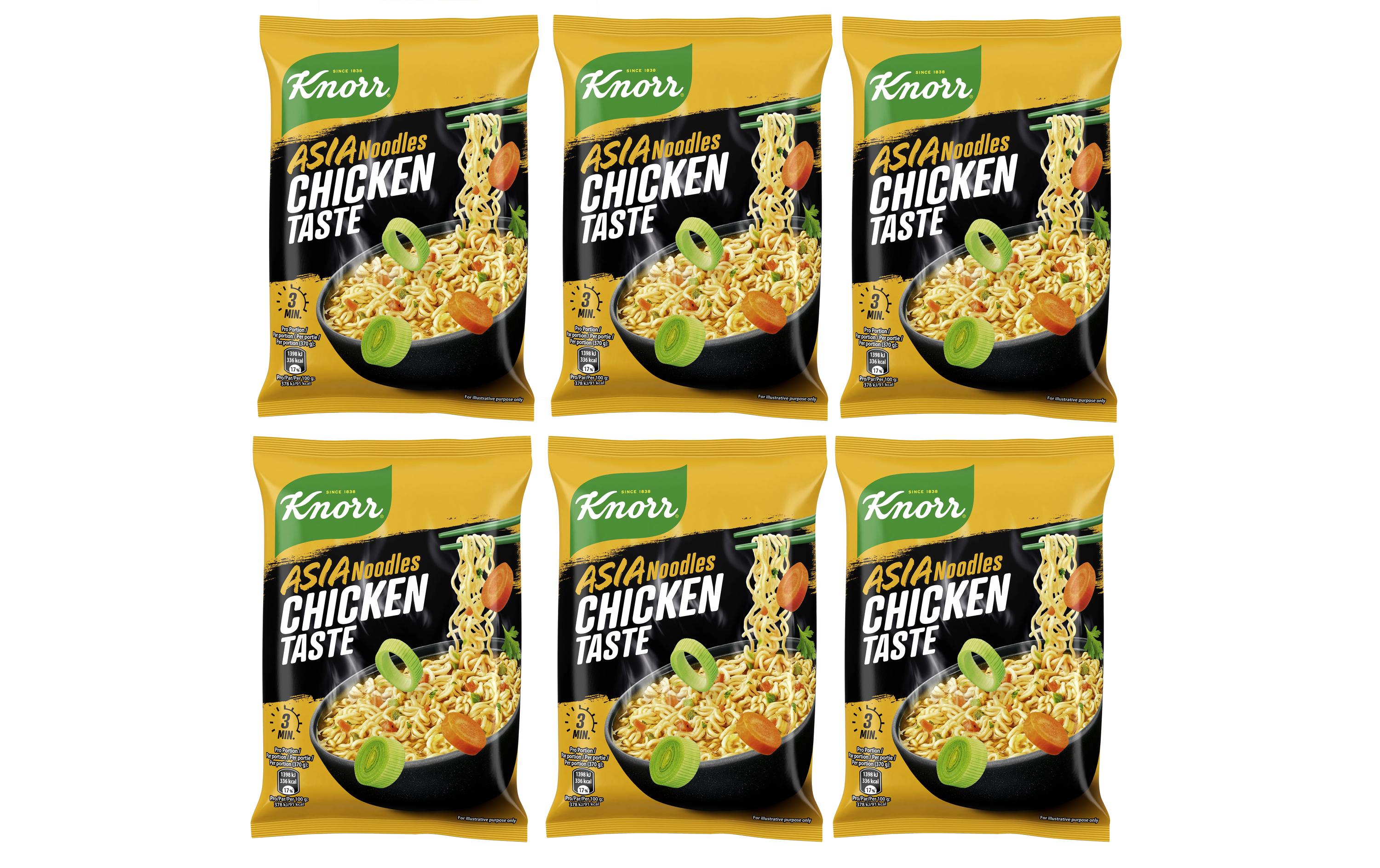 Knorr Asia Instant Noodles Chicken Taste 6 Portionen