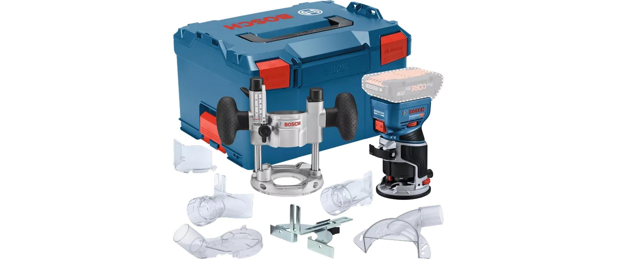 Bosch Professional Akku-Kantenfräse GKF 18 V-8 Taucheinheit TE 600 in L-BOXX