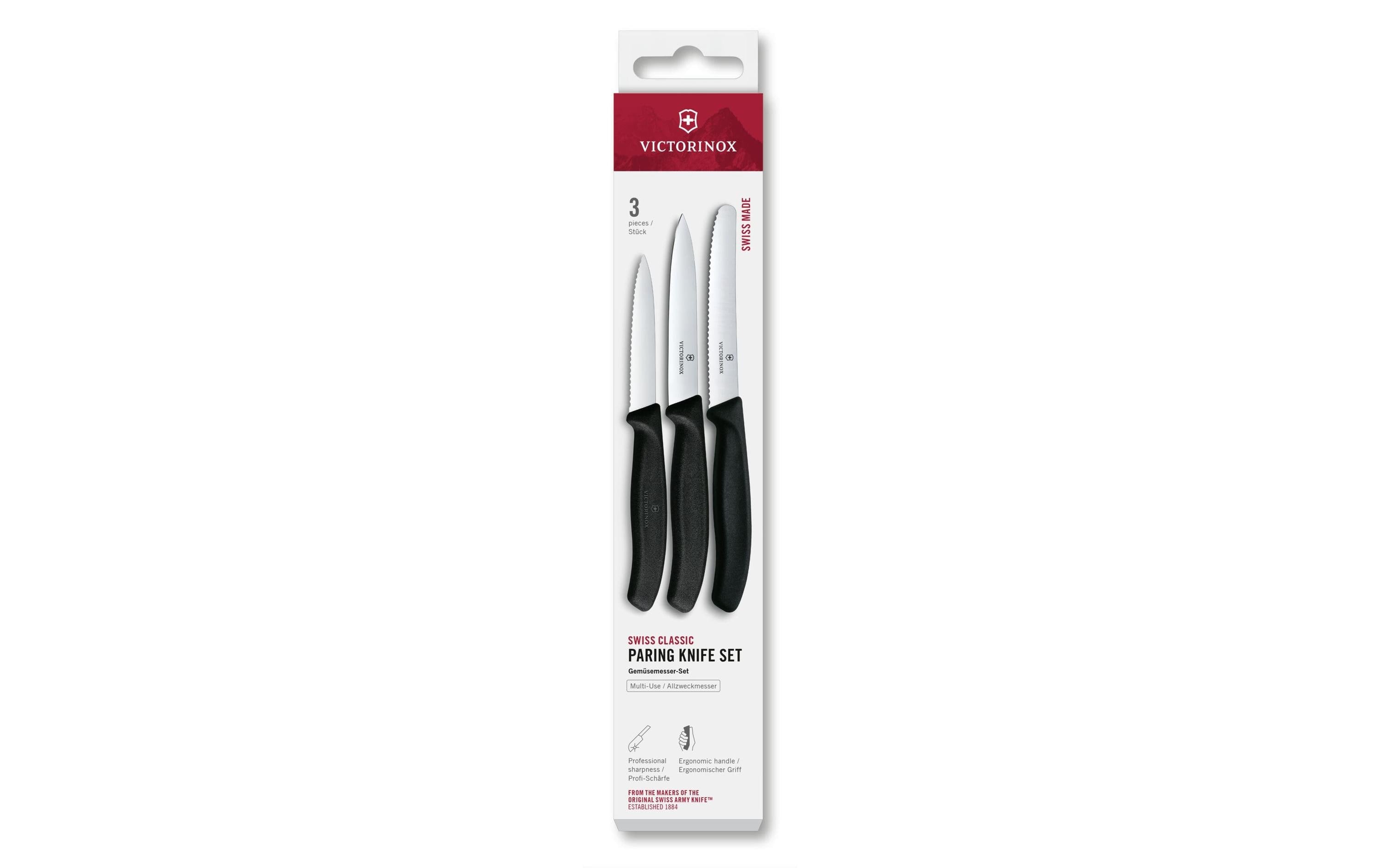 Victorinox Gemüsemesser-Set Swiss Classic, Schwarz