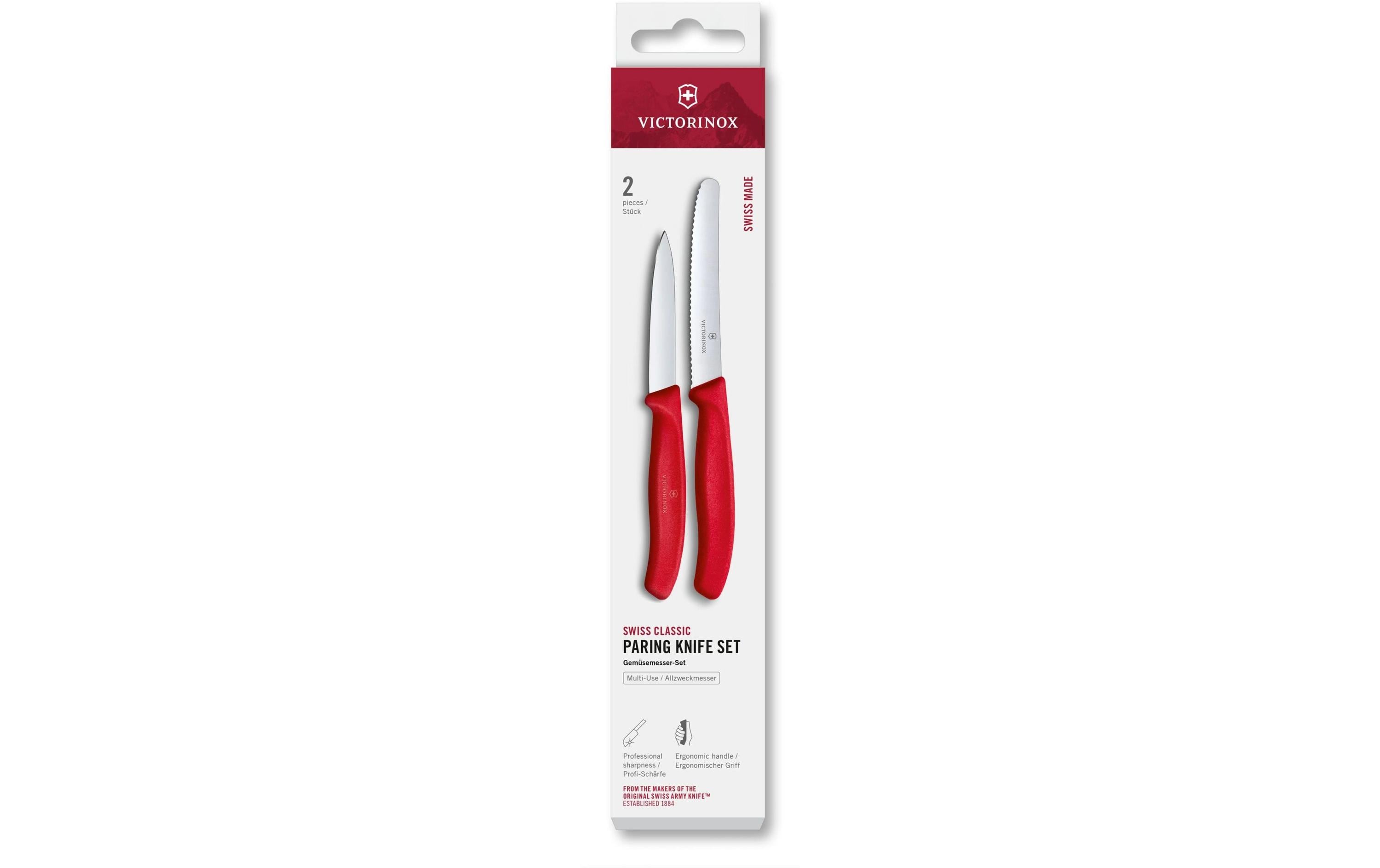Victorinox Gemüsemesser-Set Swiss Classic, Rot