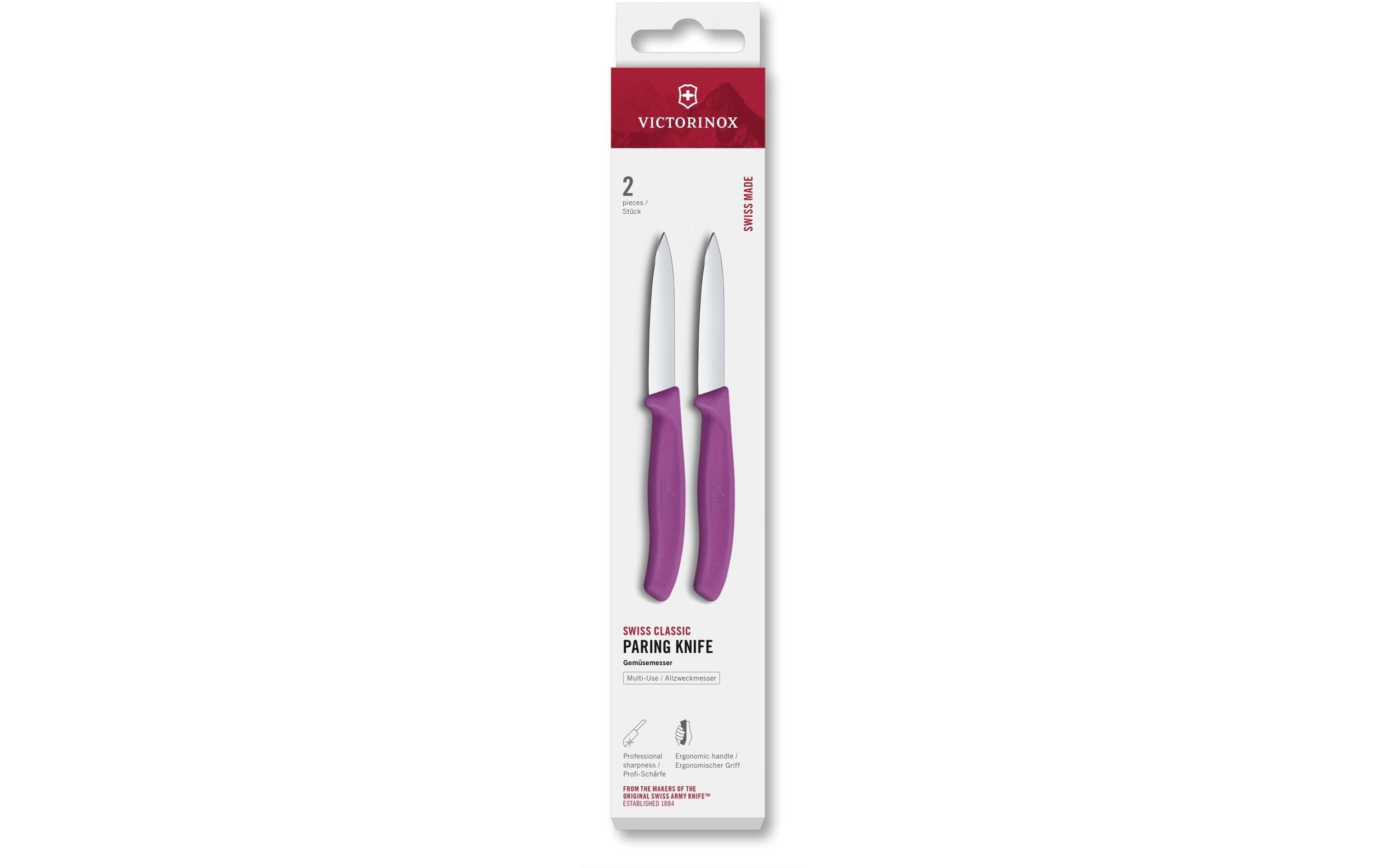 Victorinox Messer-Set Swiss Classic, 8 cm, Violett, 2 Stück