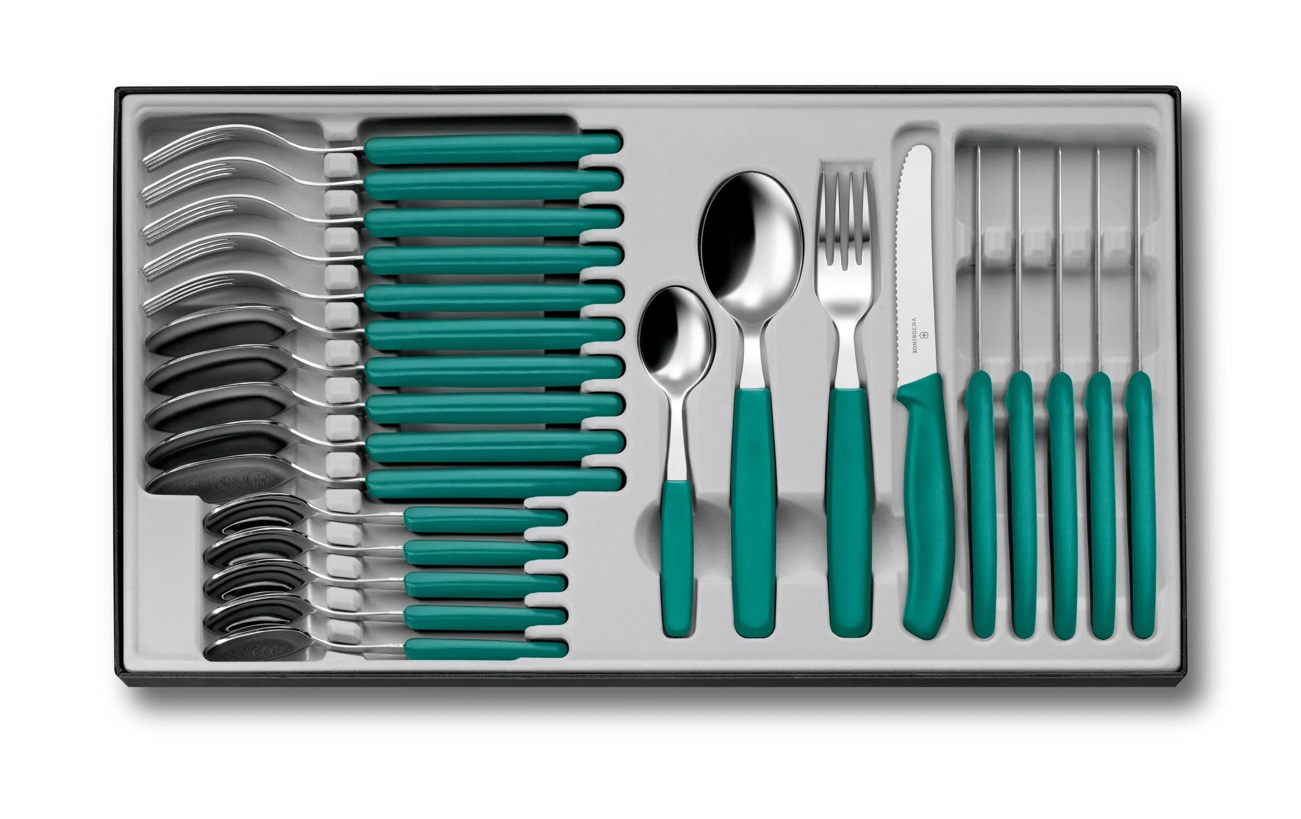 Victorinox Besteck-Set Classic, 24-teilig, Grün