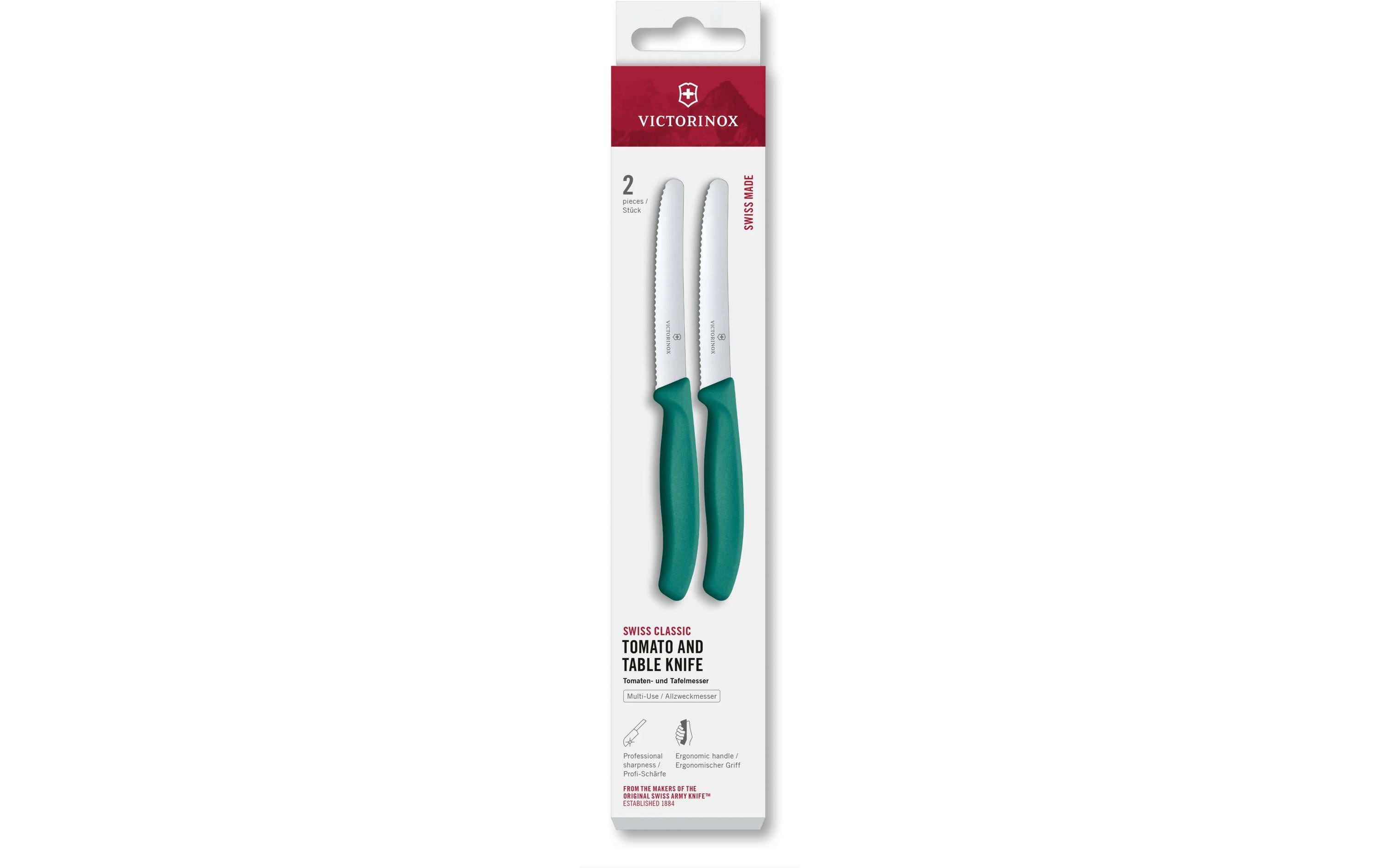 Victorinox Tafelmesser Swiss Classic, 11 cm, Grün, 2 Stück