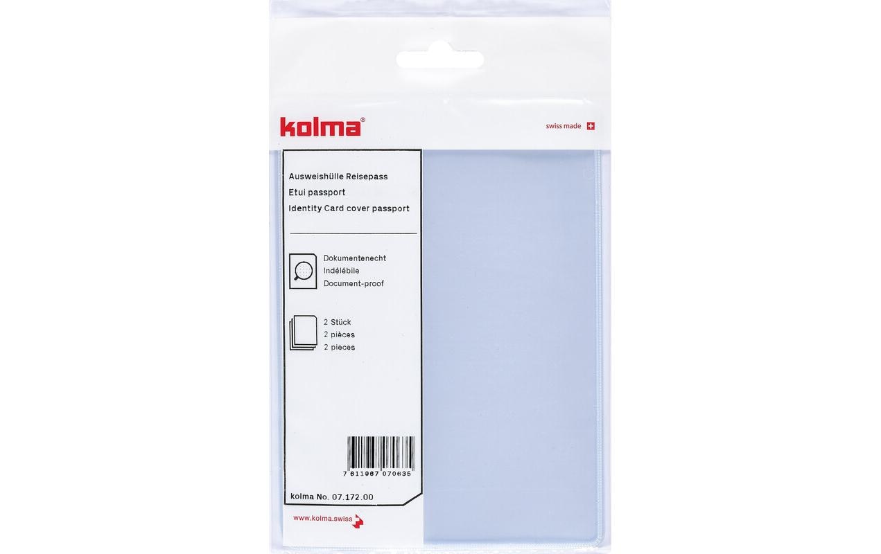 Kolma Ausweishalter Reisepass CopyResistant Transparent, 3 Stück