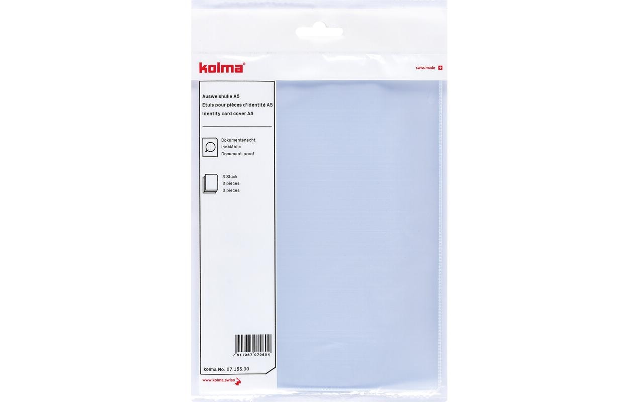 Kolma Ausweishalter A5 CopyResistant Transparent, 3 Stück