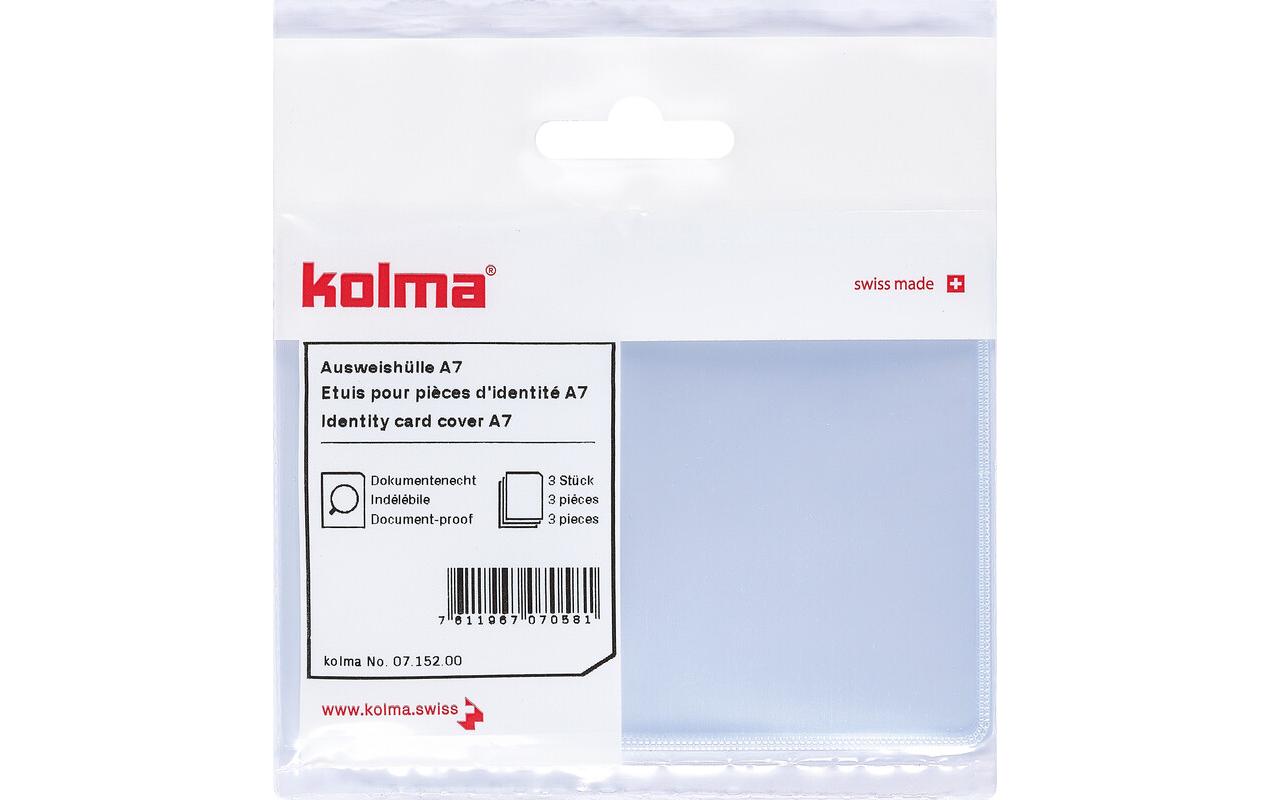 Kolma Ausweishalter A7 CopyResistant Transparent, 3 Stück