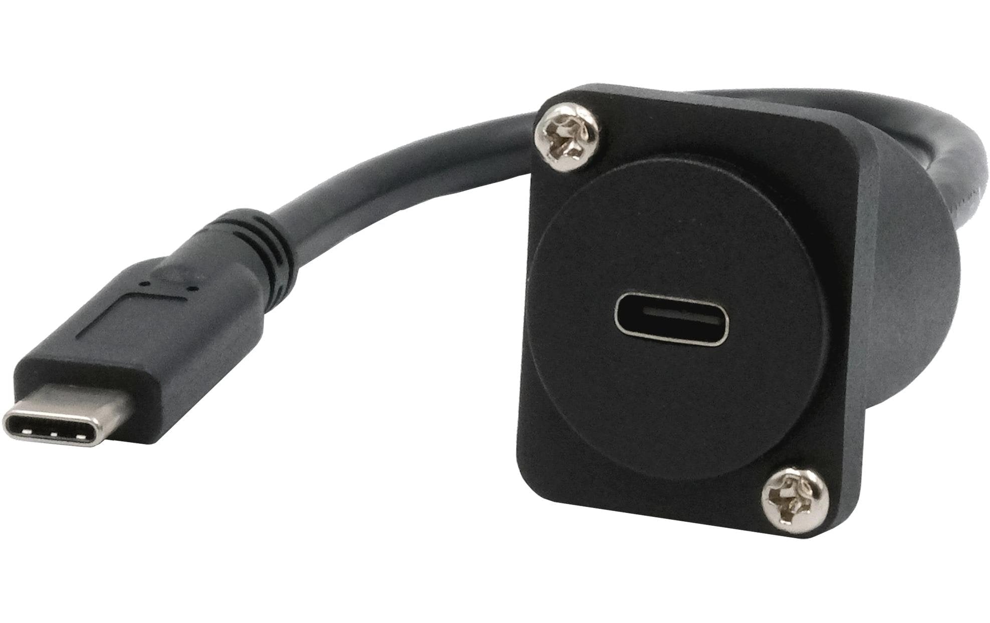 Exsys USB 3.1 Adapter D-Typ Kabel USB-C Stecker - USB-C Buchse