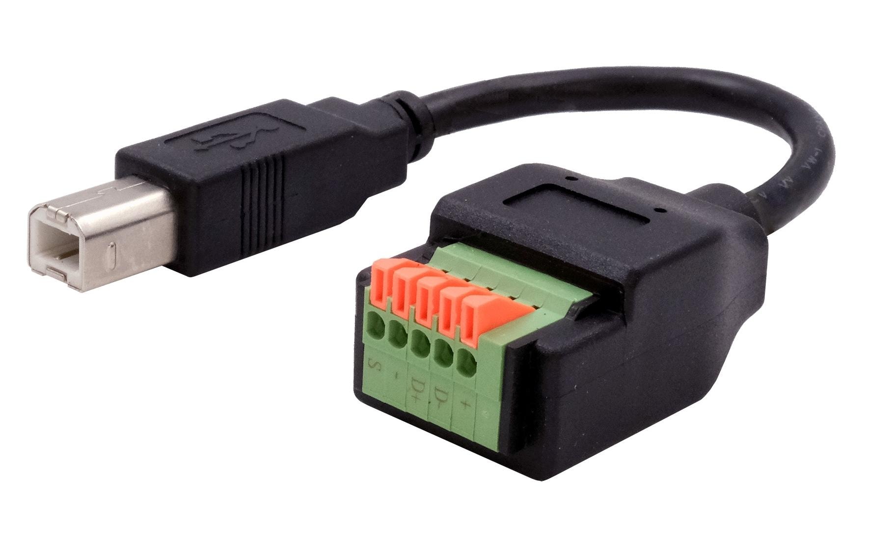 Exsys USB 2.0 Adapter USB-B Stecker - Terminalblock 5-pin