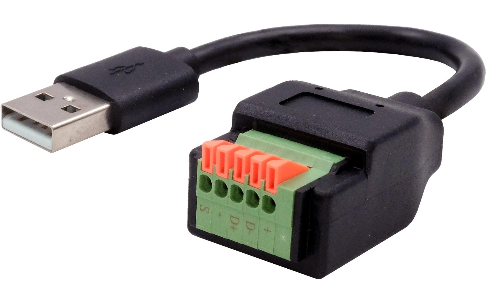 Exsys USB 2.0 Adapter USB-A Stecker - Terminalblock 5-pin