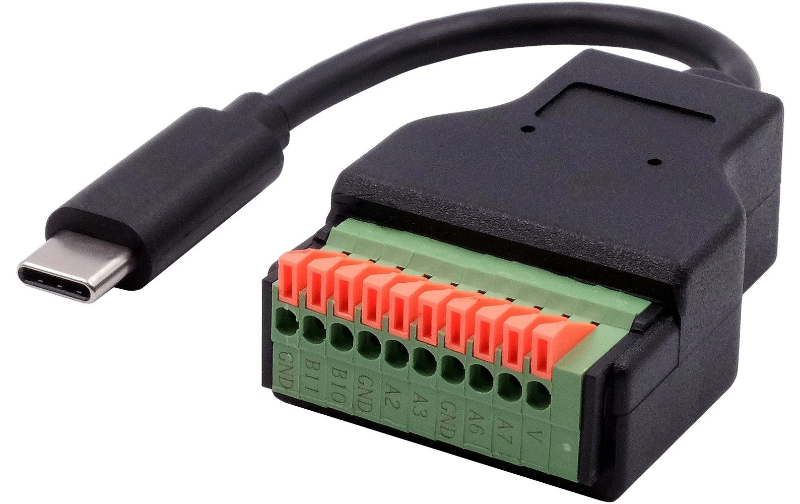 Exsys USB 3.1 Adapter USB-C Stecker - Terminalblock 10-pin