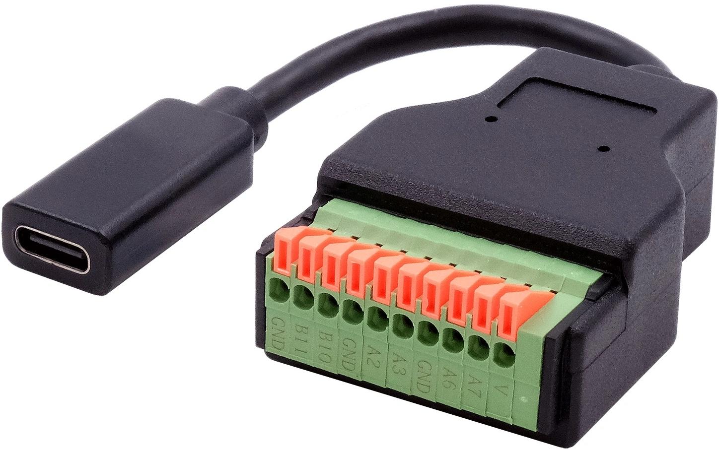 Exsys USB 3.1 Adapter USB-C Buchse - Terminalblock 10-pin