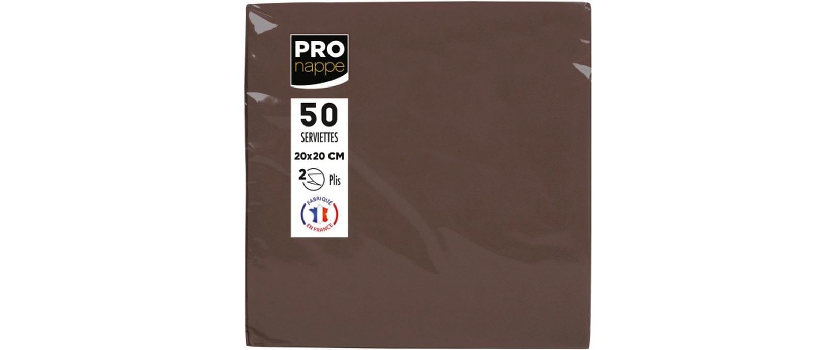 PRO nappe Papierservietten Schoko 20 cm x 20 cm, 50 Stück