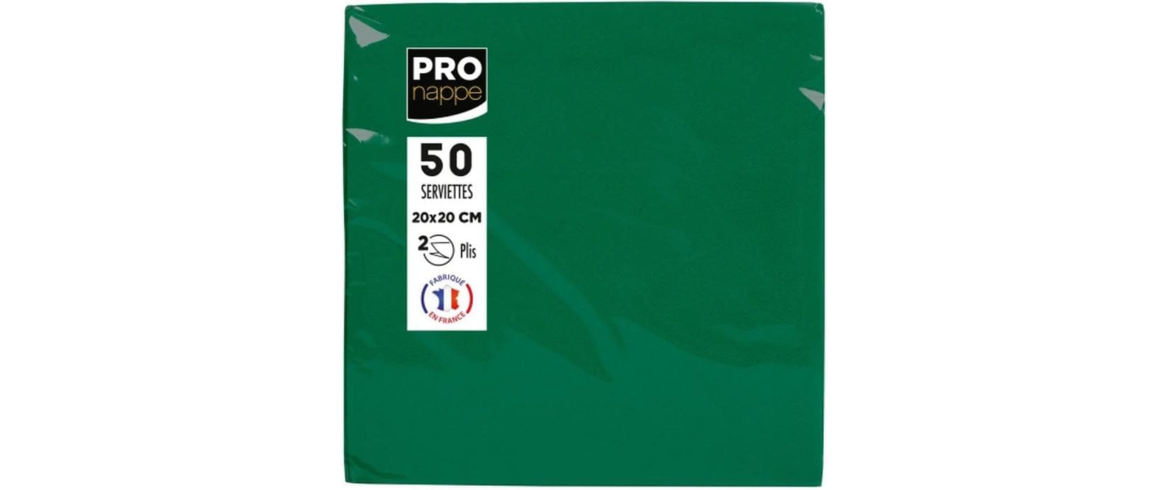 PRO nappe Papierservietten Grün 20 cm x 20 cm, 50 Stück